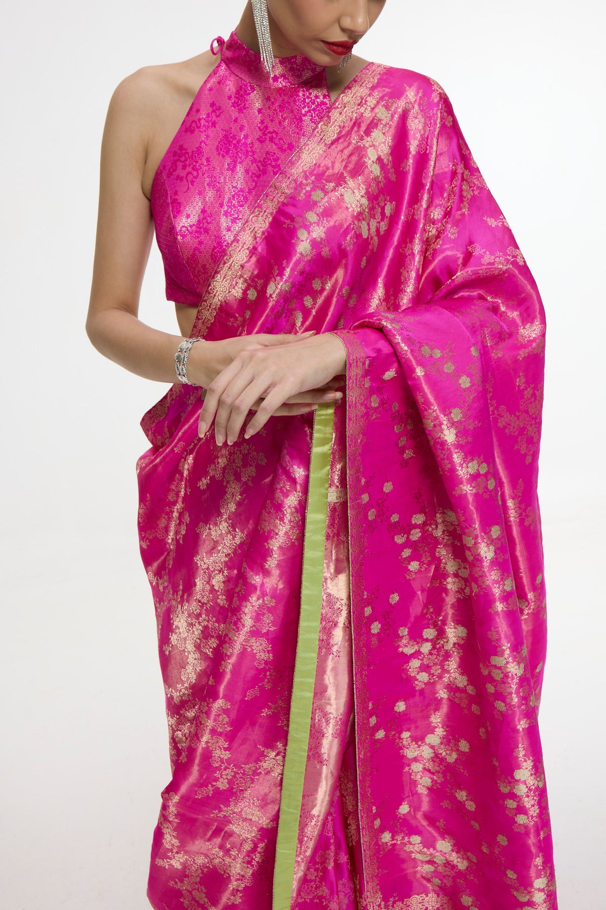 Deep Pink Saree