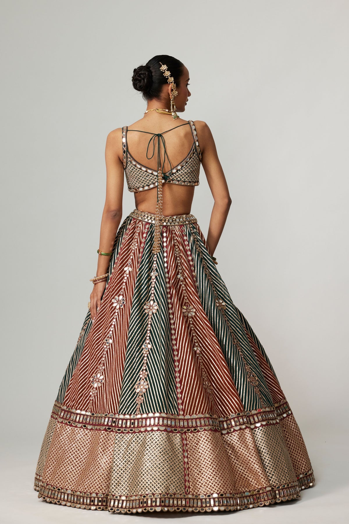 Cranberry Multicolor Lehenga Set