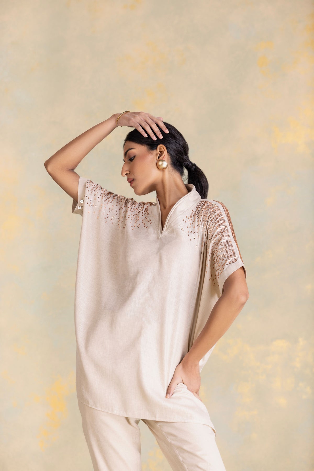 Natural Rain Square Co-ord Set