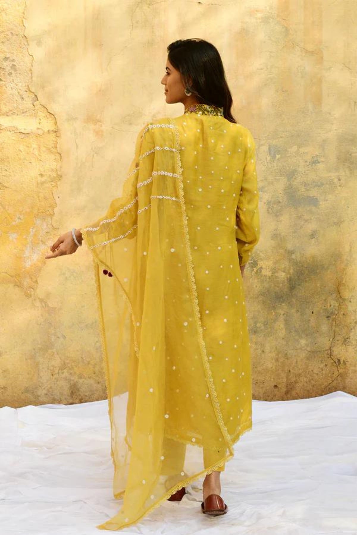 Yellow Orchid Kurta Set