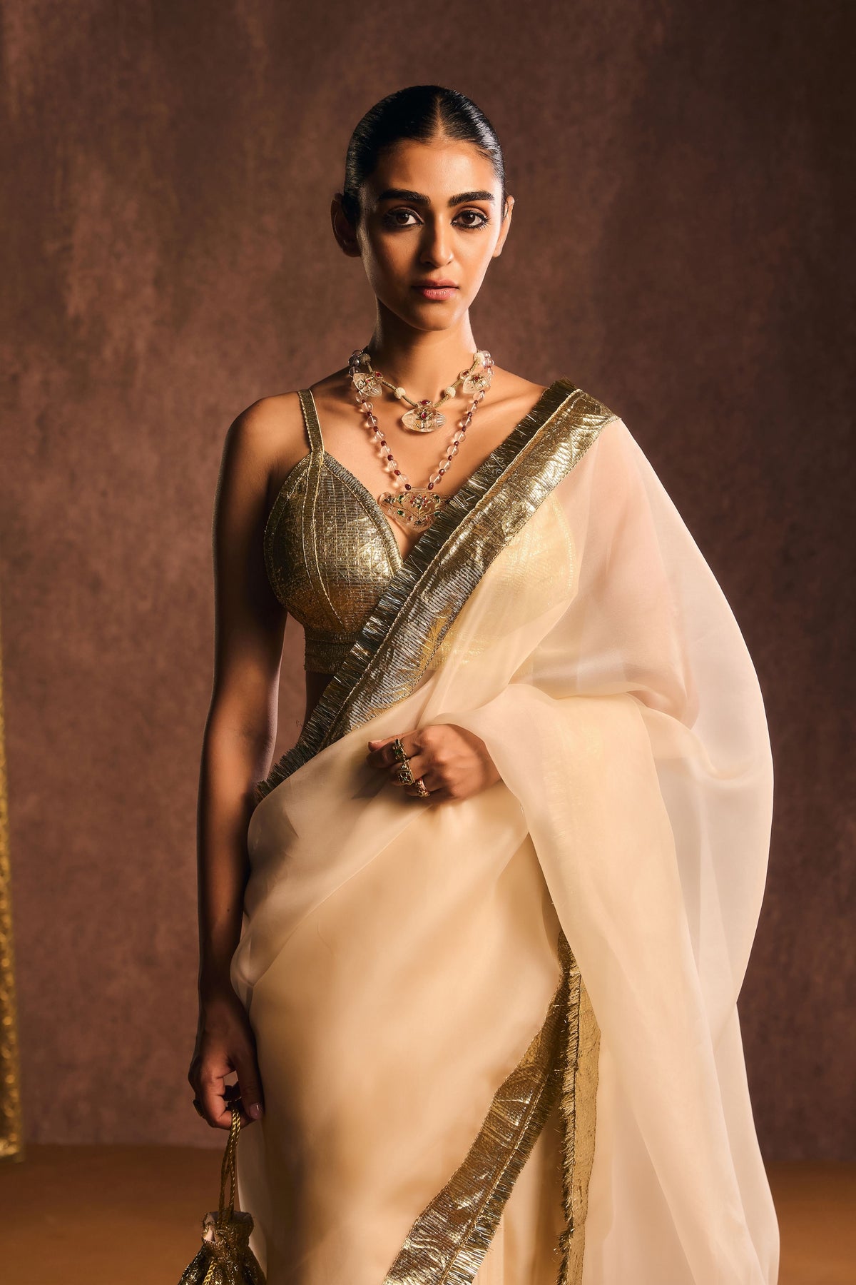 Ivory Alina Saree