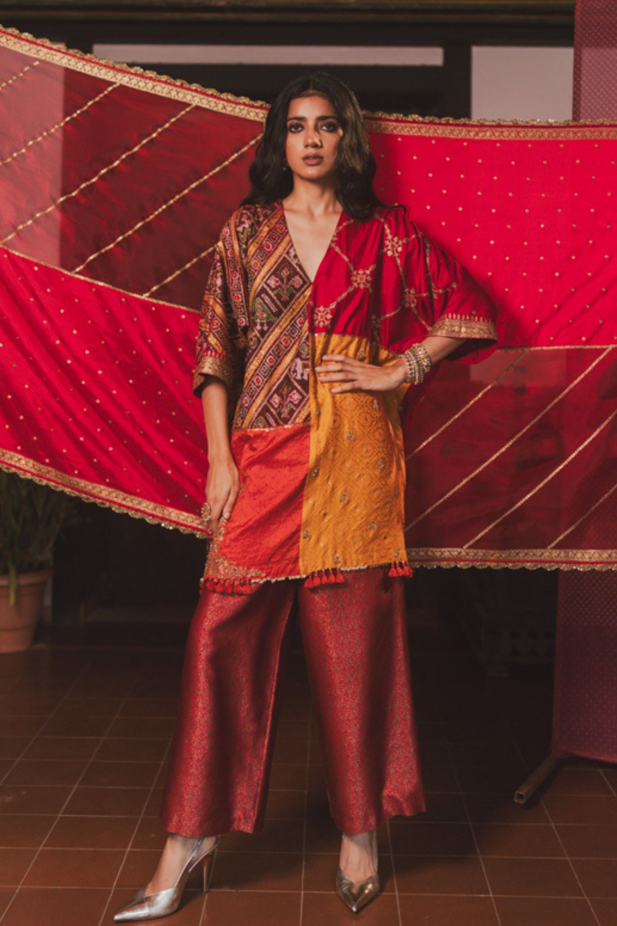 Pooja Multi Kaftan Set