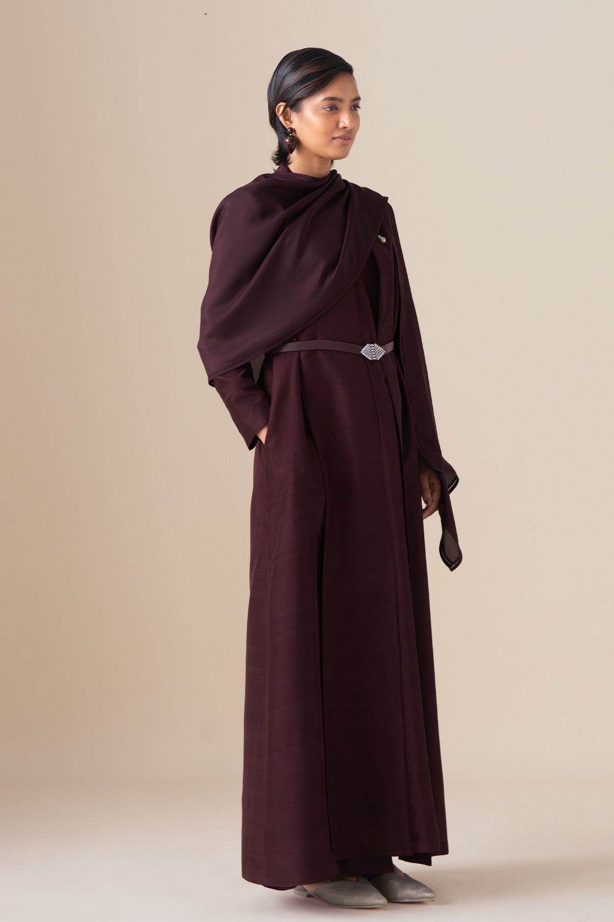 Sultana Burgundy Scarf