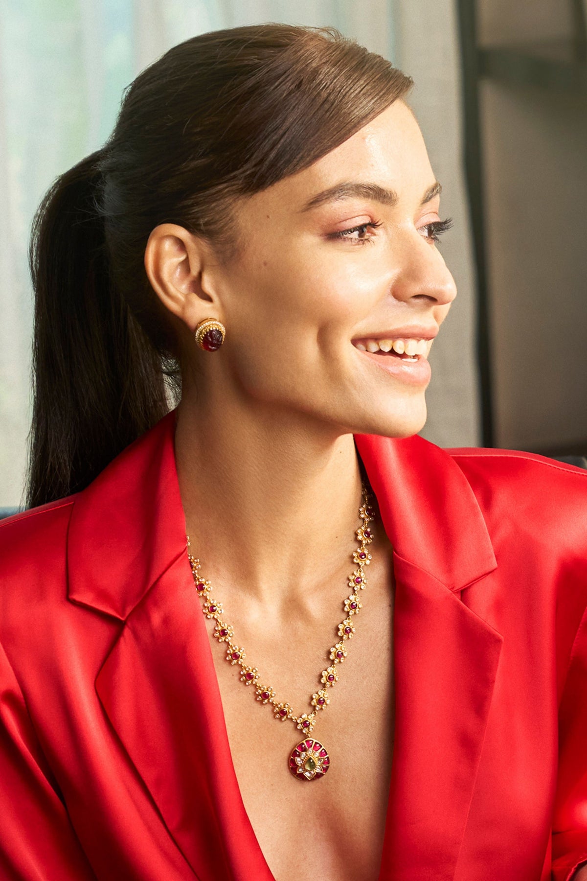 Gulmohar Crimson Necklace