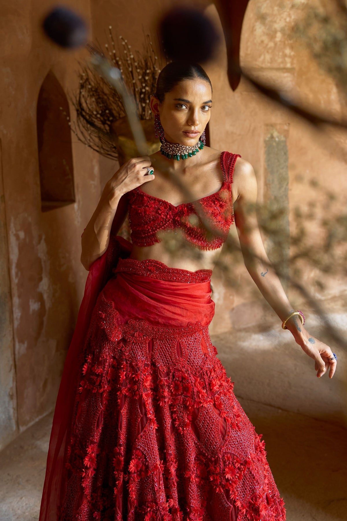 Crimson Aura Lehenga Set