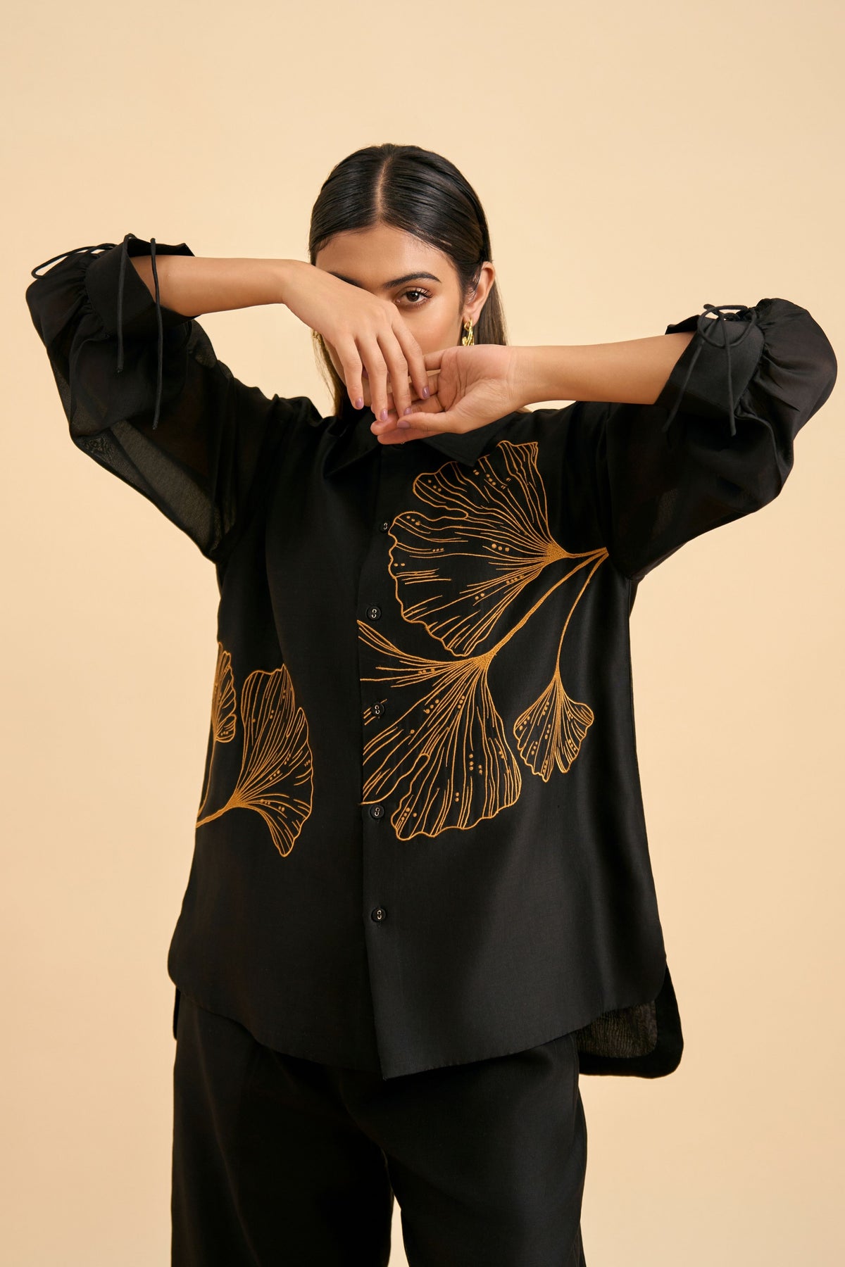 Black Ginkgo Co-ord Set