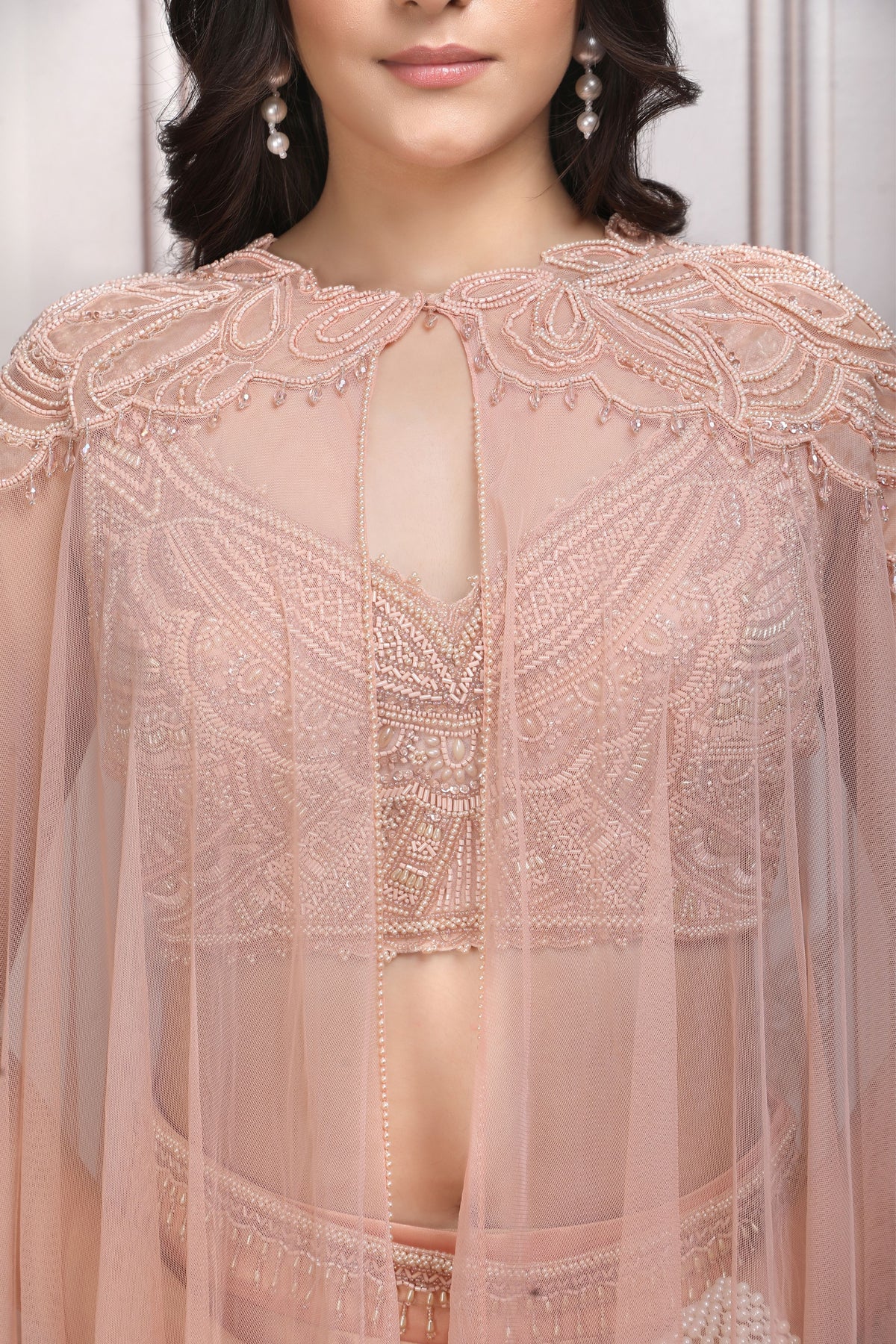 Blush Peach Cape Set