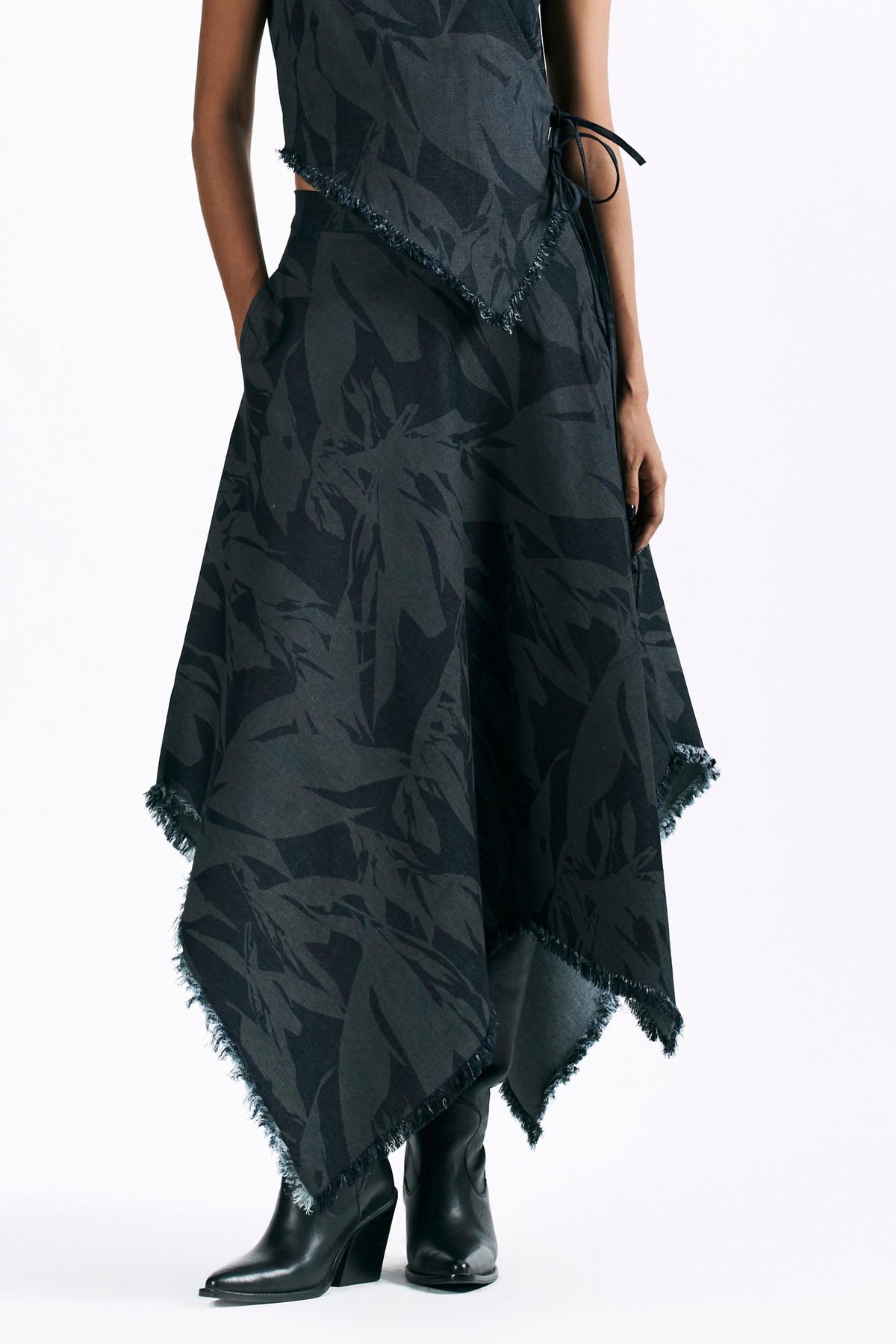 Etched Blossom Skirt