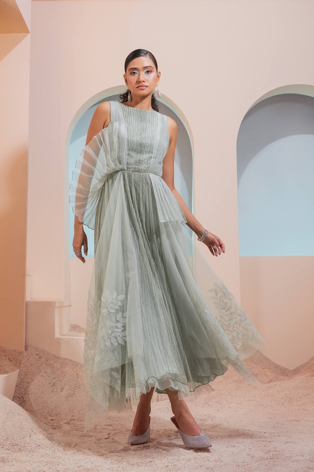 Mint Column Gown