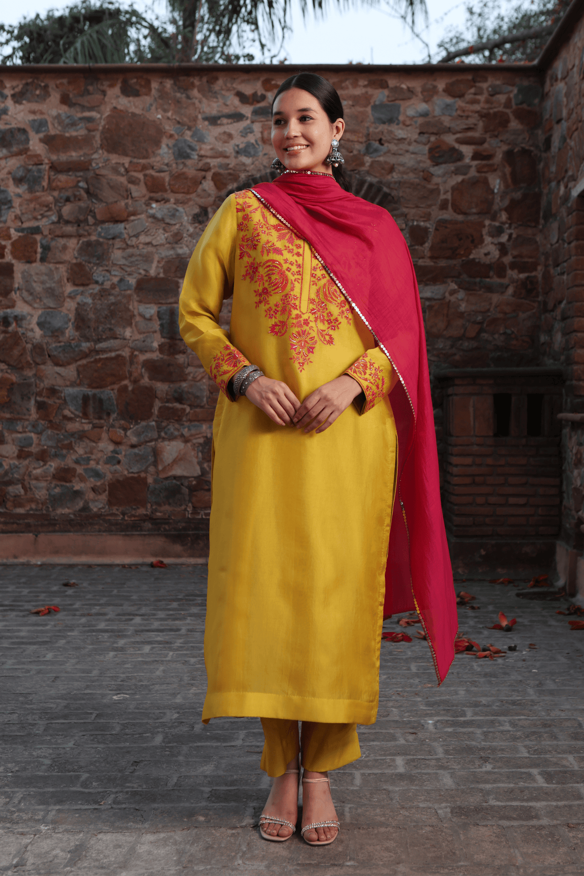 Lime Green Kurta Set