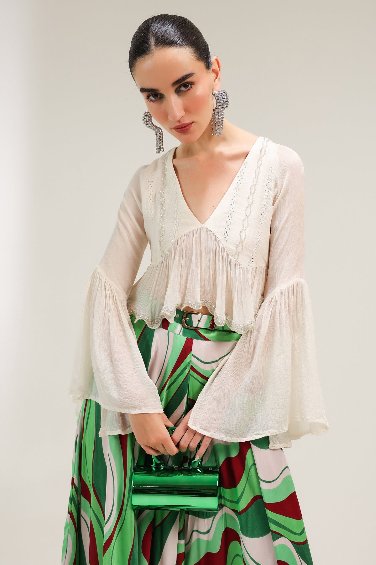 Ivory Sand Boho Skirt Set