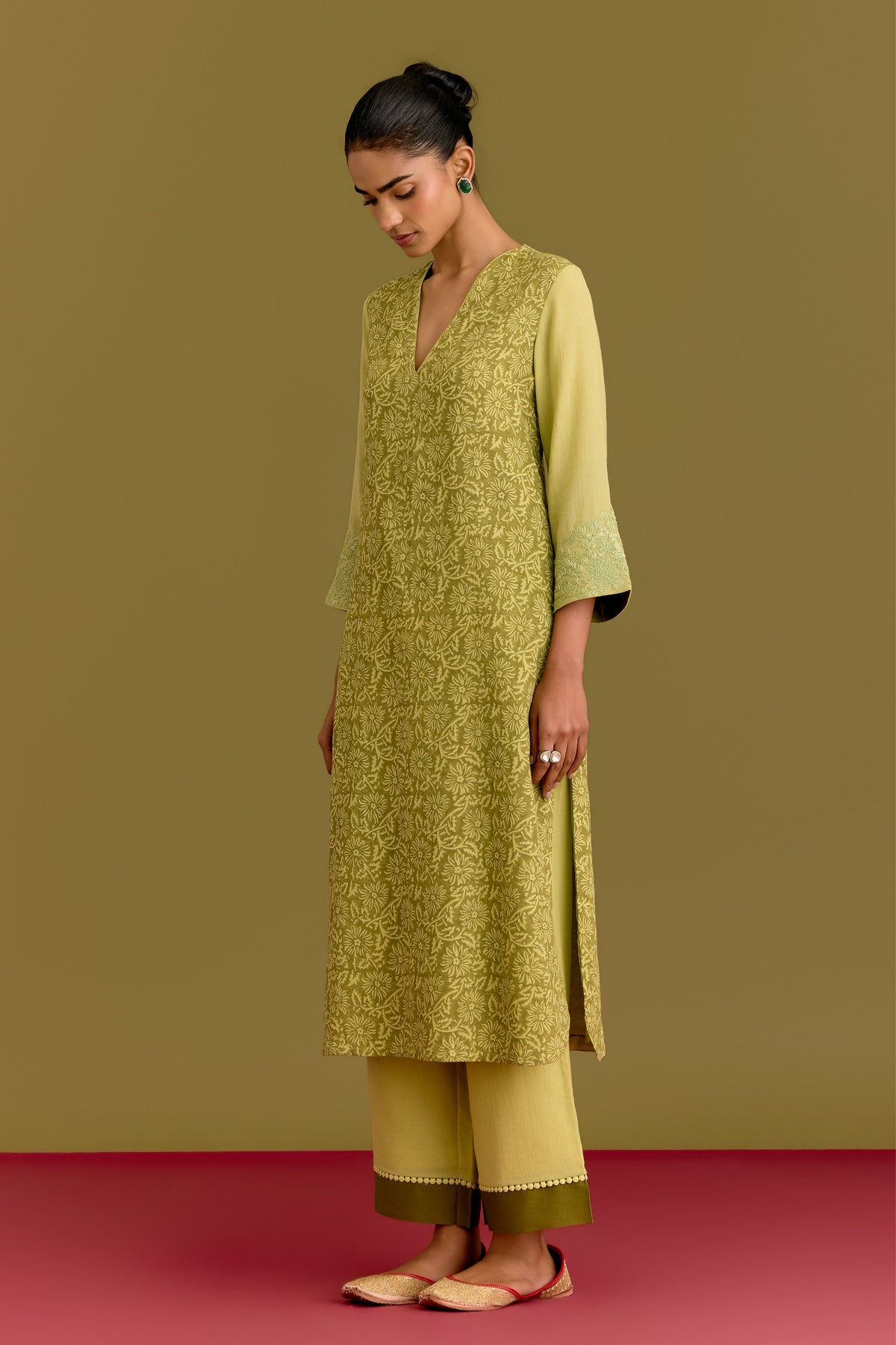 Lime Green Kurta Set