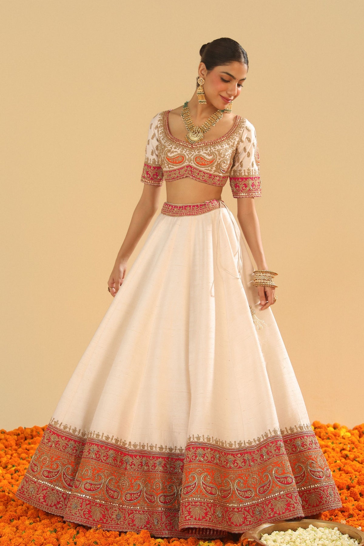 Daisy Ivory Lehenga Set