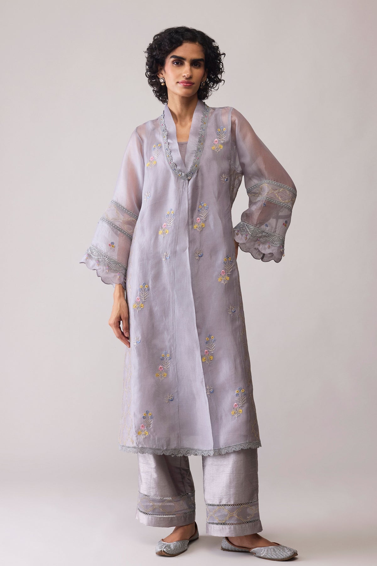 Ambreen Grey Tunic Set