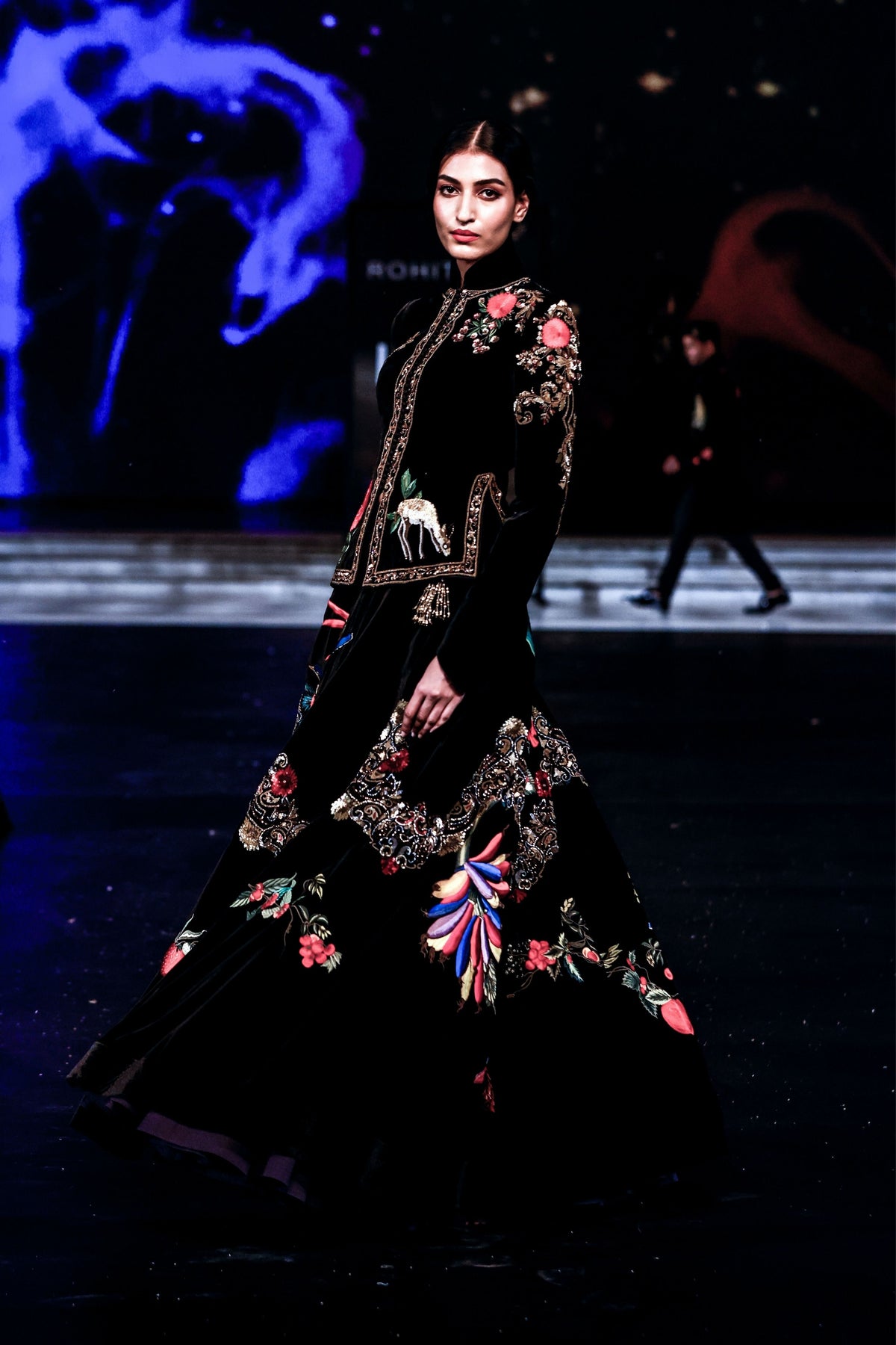 Velvet Lehenga Jacket Set