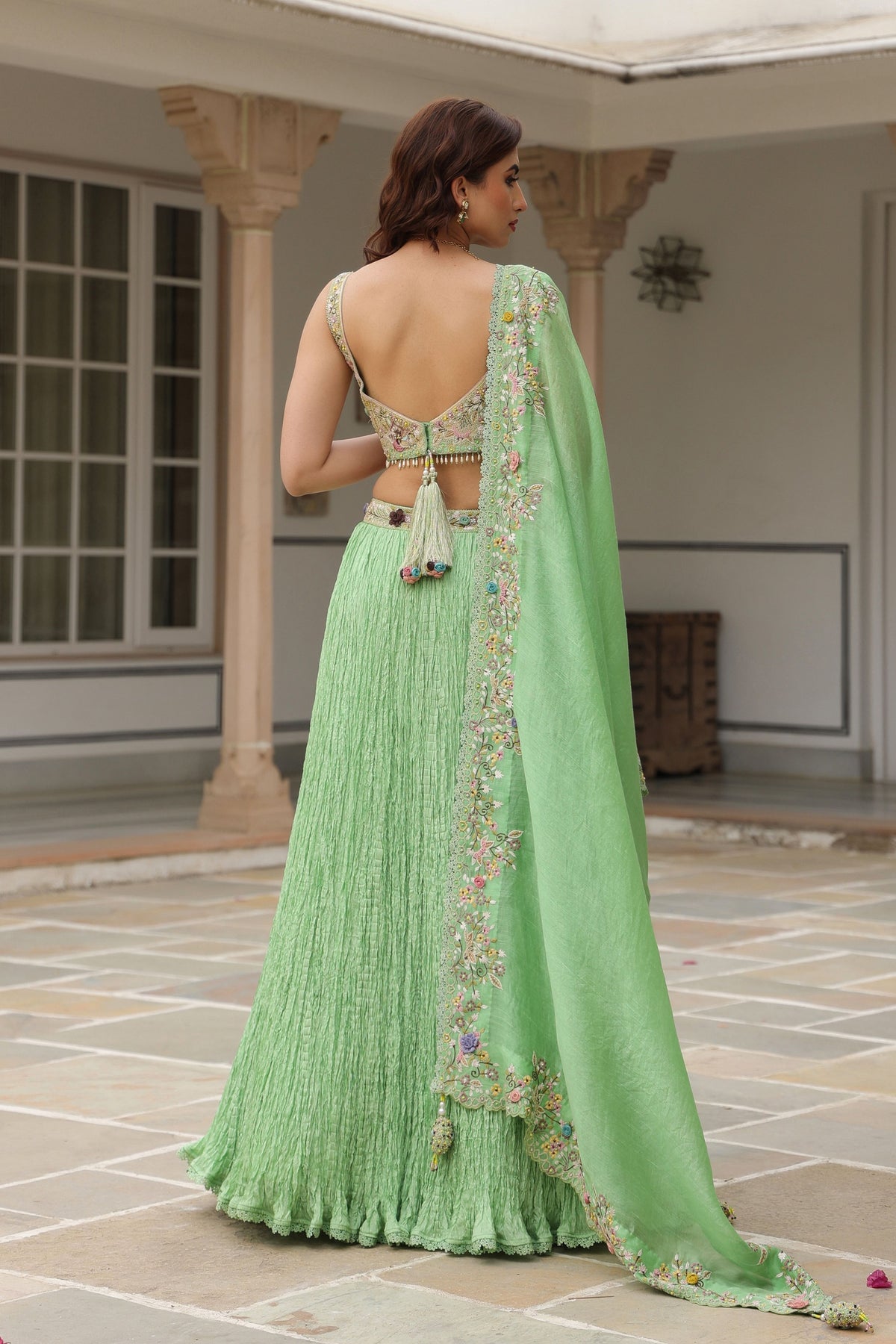 Gulzar Green Lehenga Set