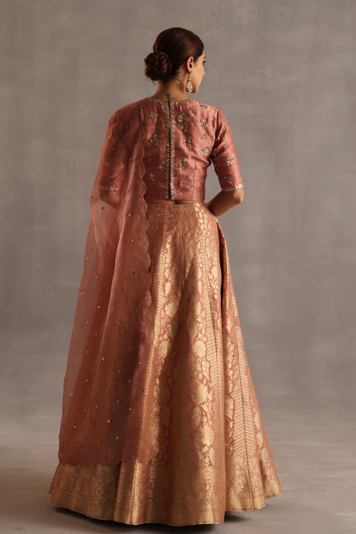 Malhar Peach Lehenga