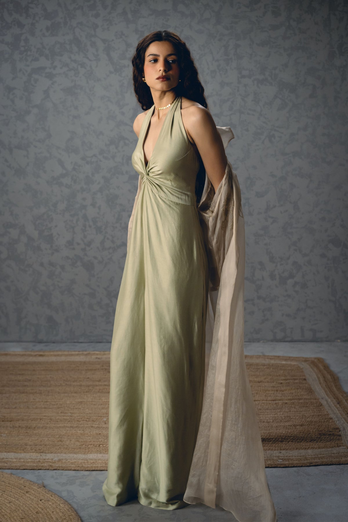 Shinju Jumpsuit Mint Set