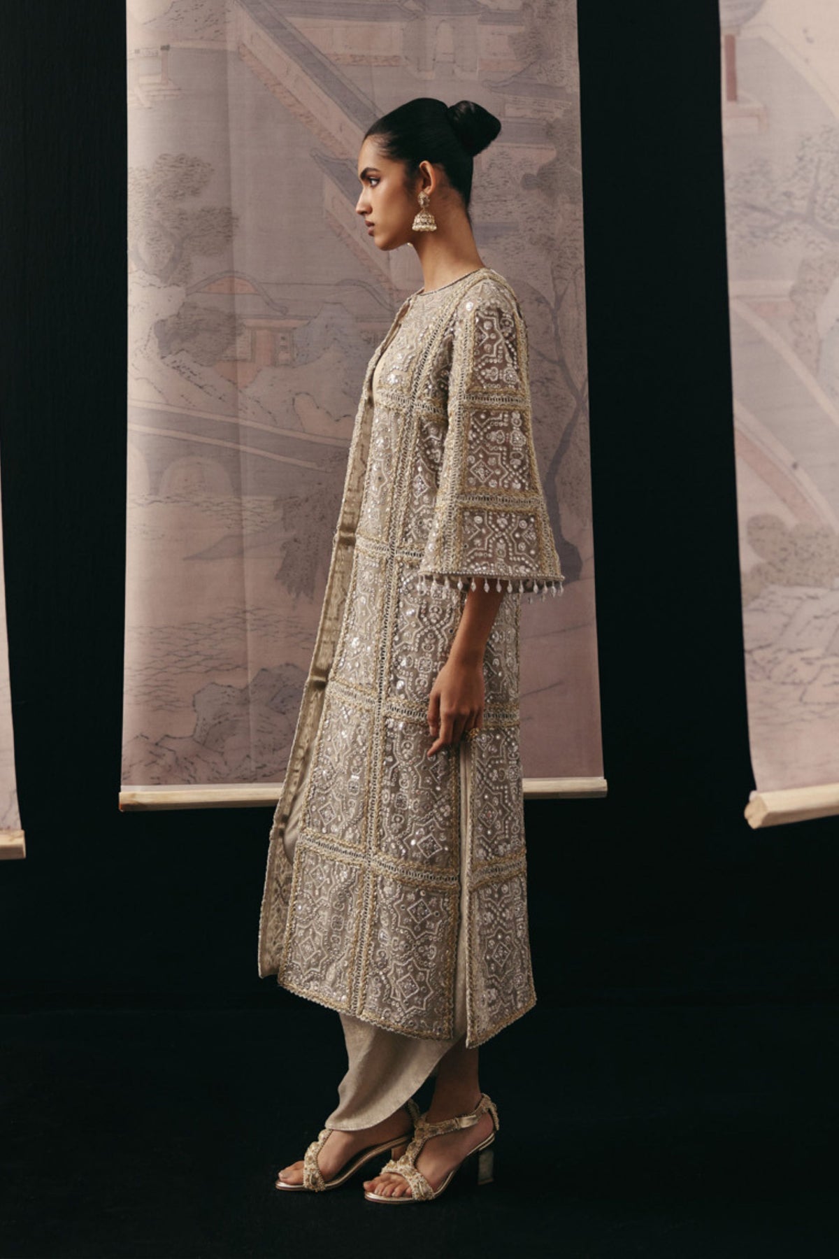Mirror Panel Long Jacket