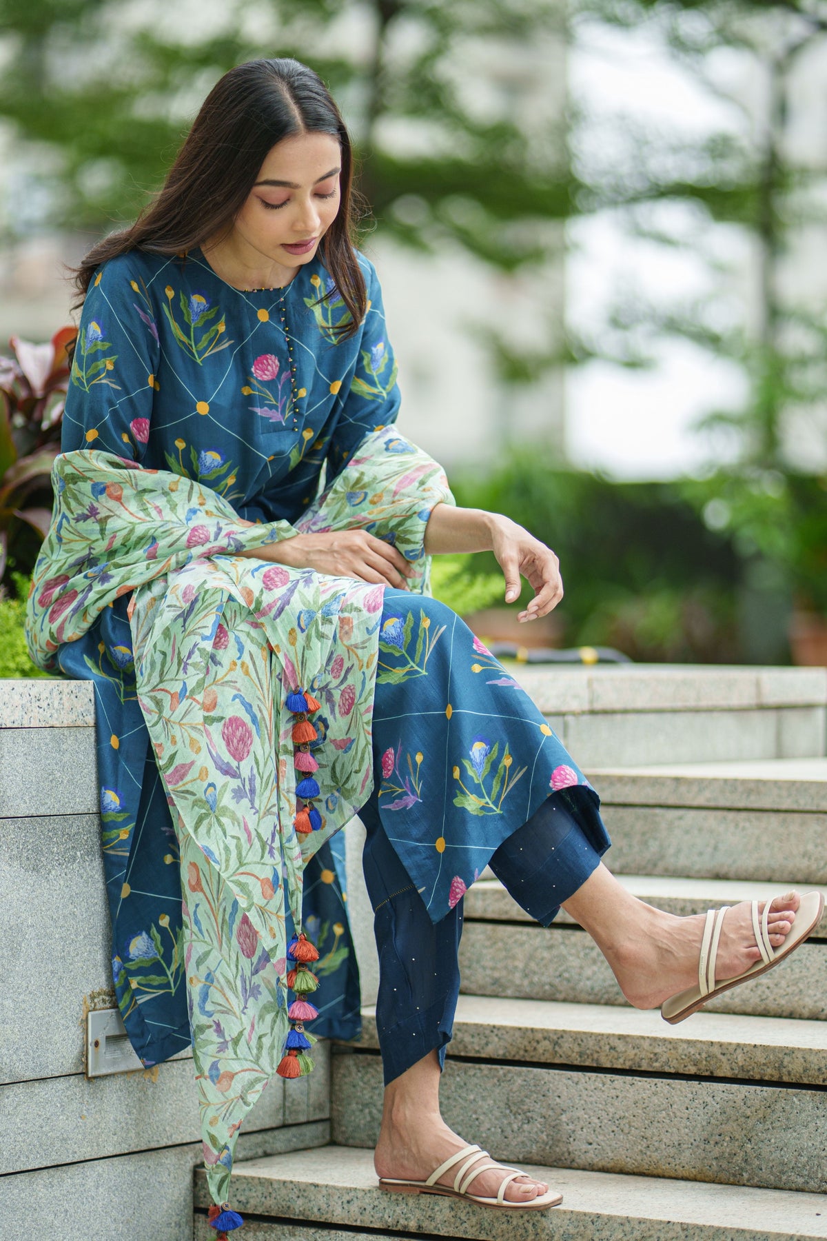 Jaal Mint Dupatta