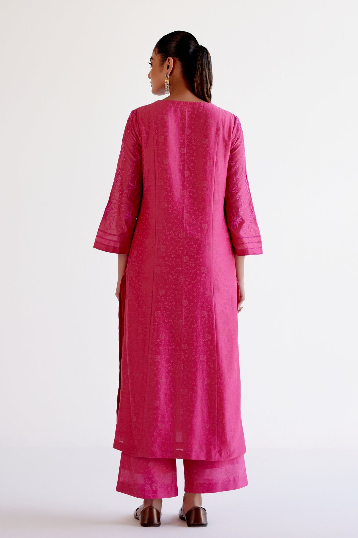 Fuchsia Pink Kalidar Kurta Set