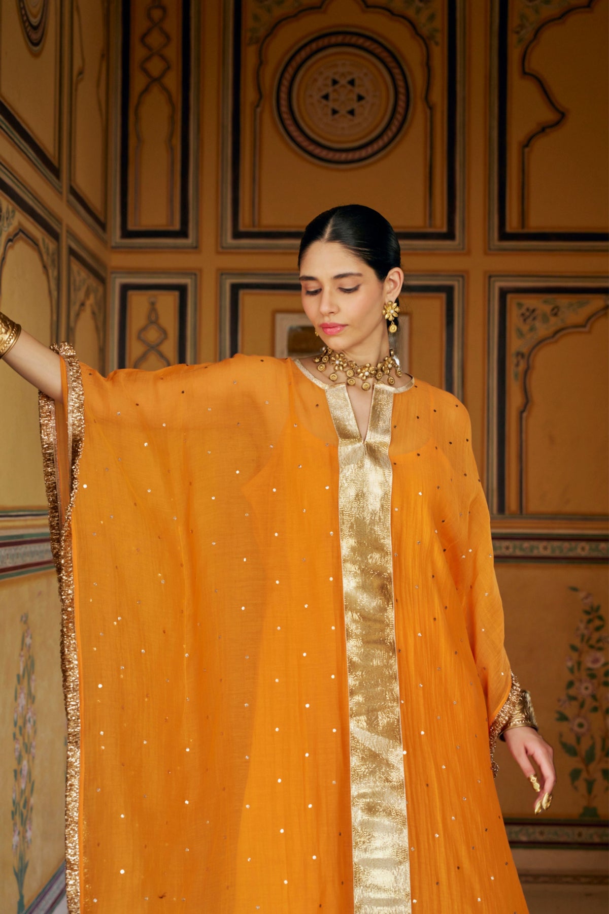 Saffron Kaftan Set