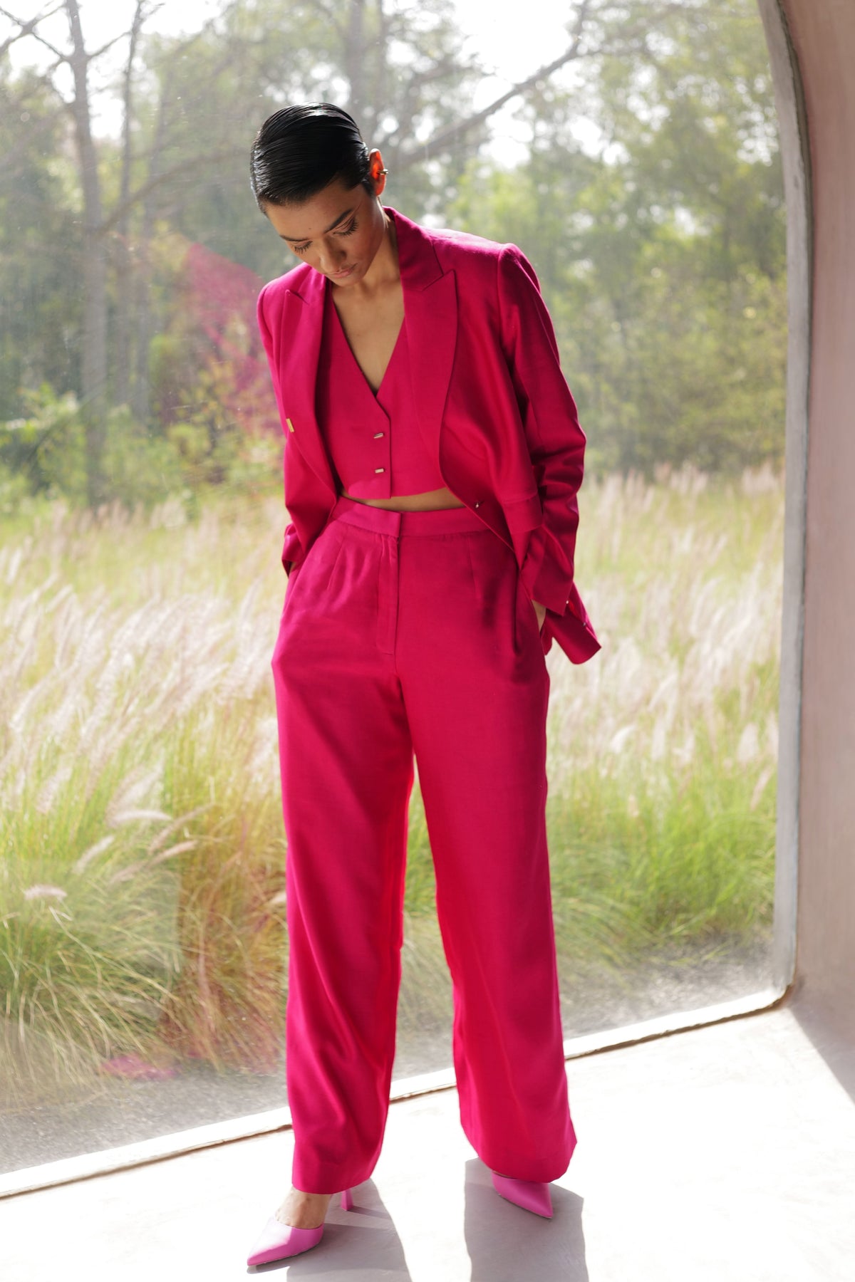 Slightly Pink Three Piece Suit