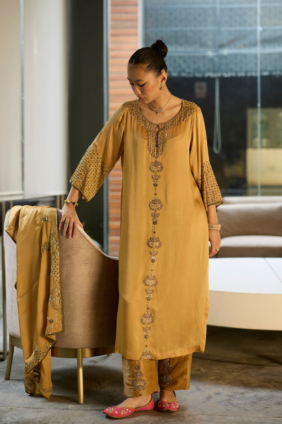 Mustard Prana Kurta Set
