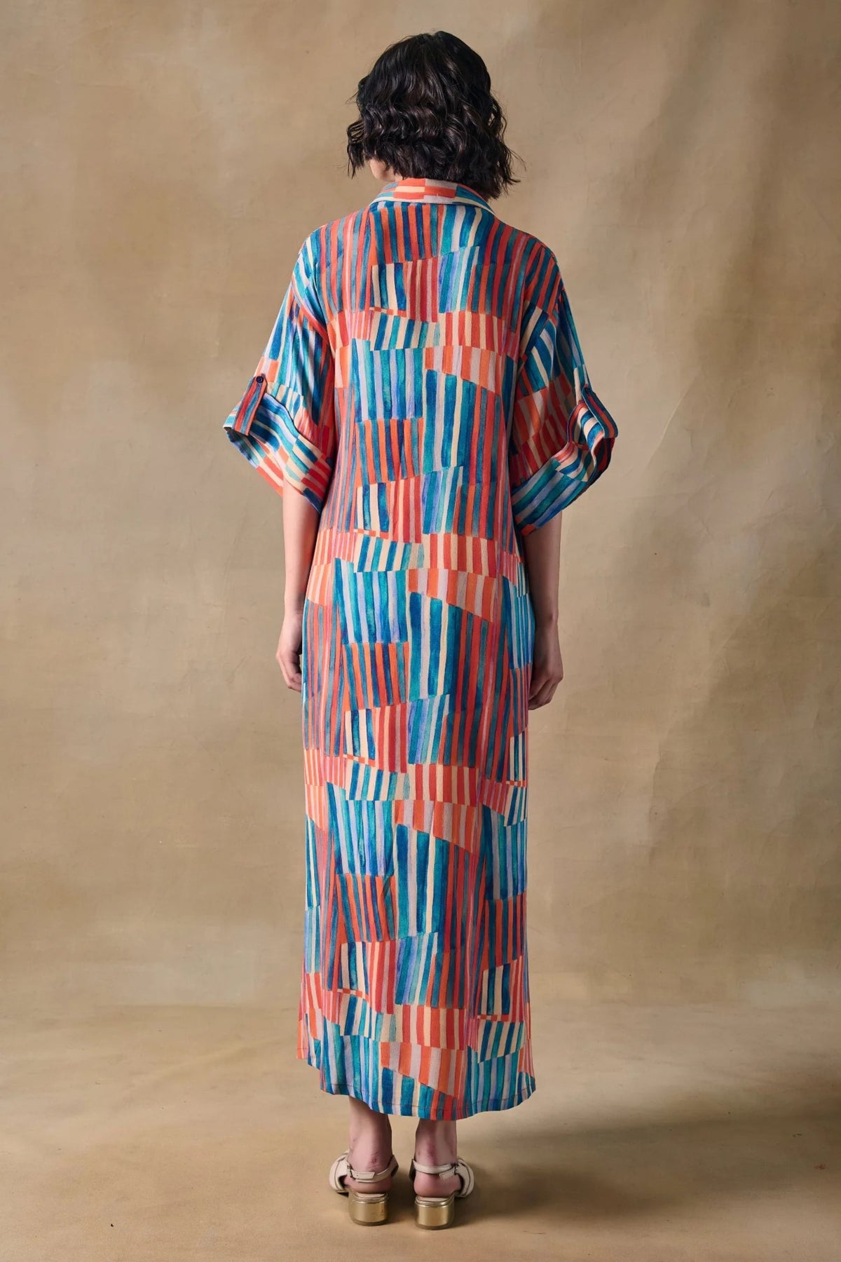 Asilah Stripe Asymmetrical Dress