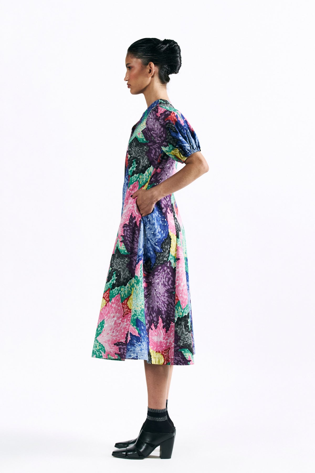 Mosaic Peonies Dress