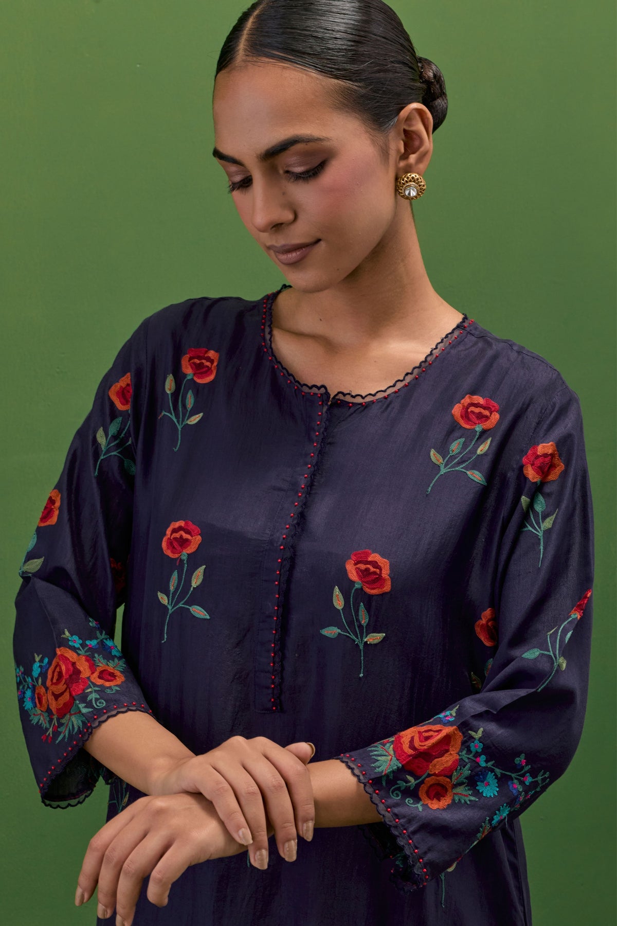 Midnight Blue Straight Kurta Set