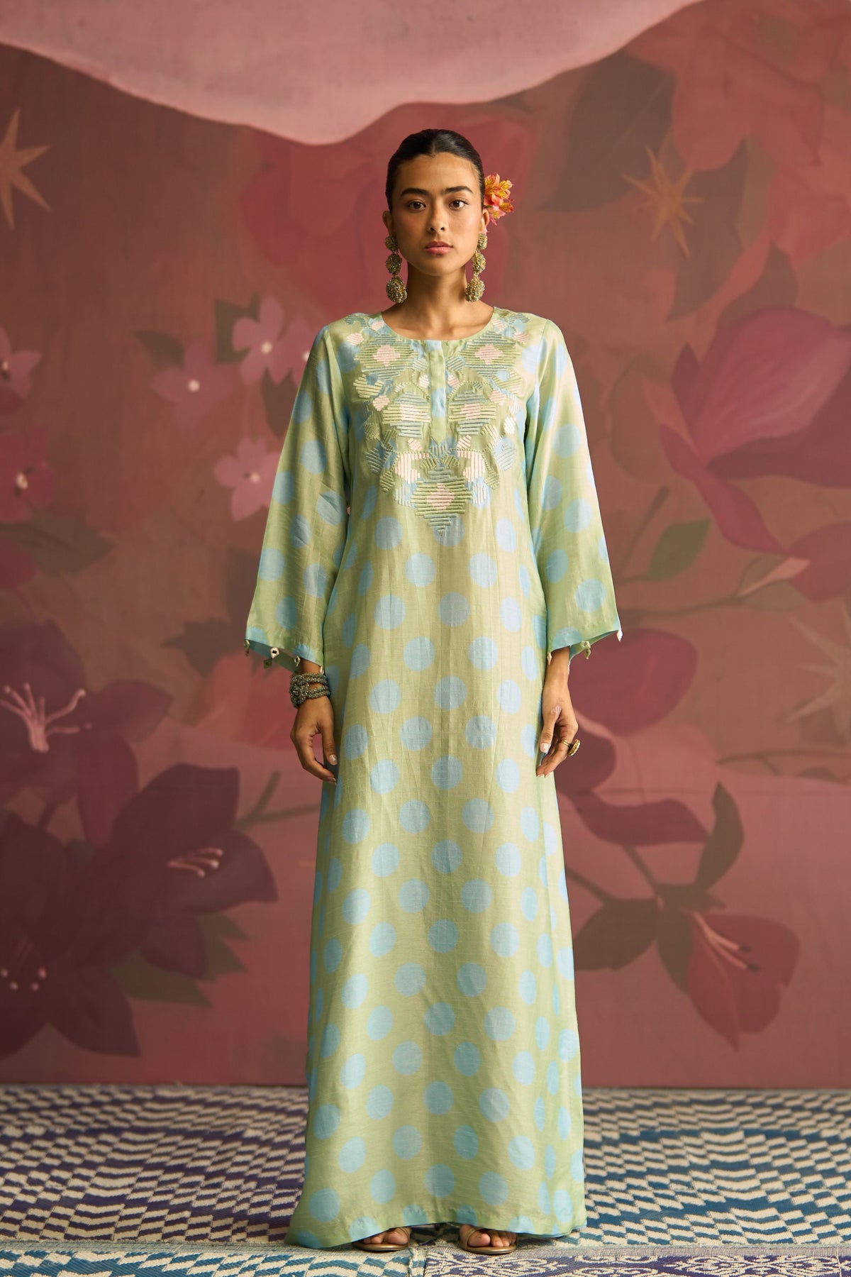 Mint Green Dune Kaftan