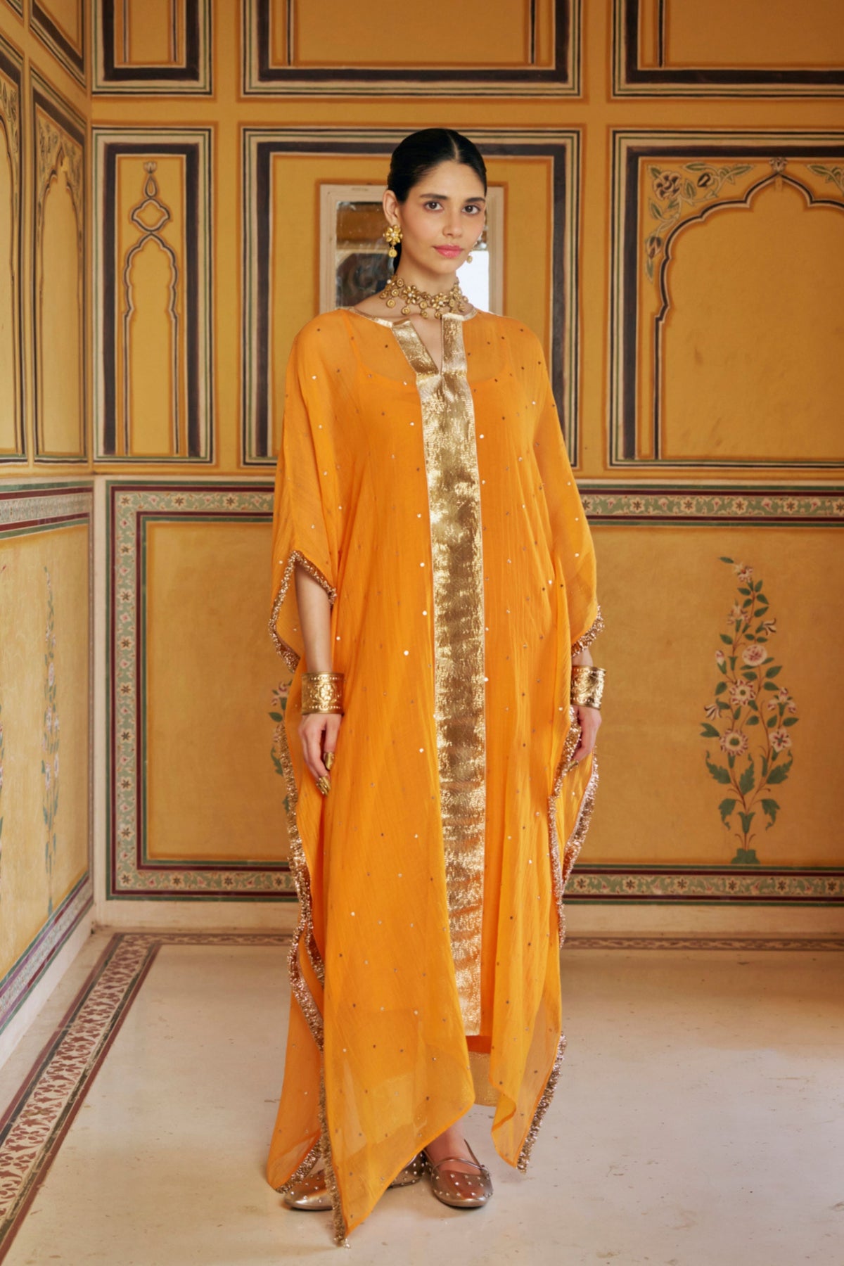 Saffron Kaftan Set