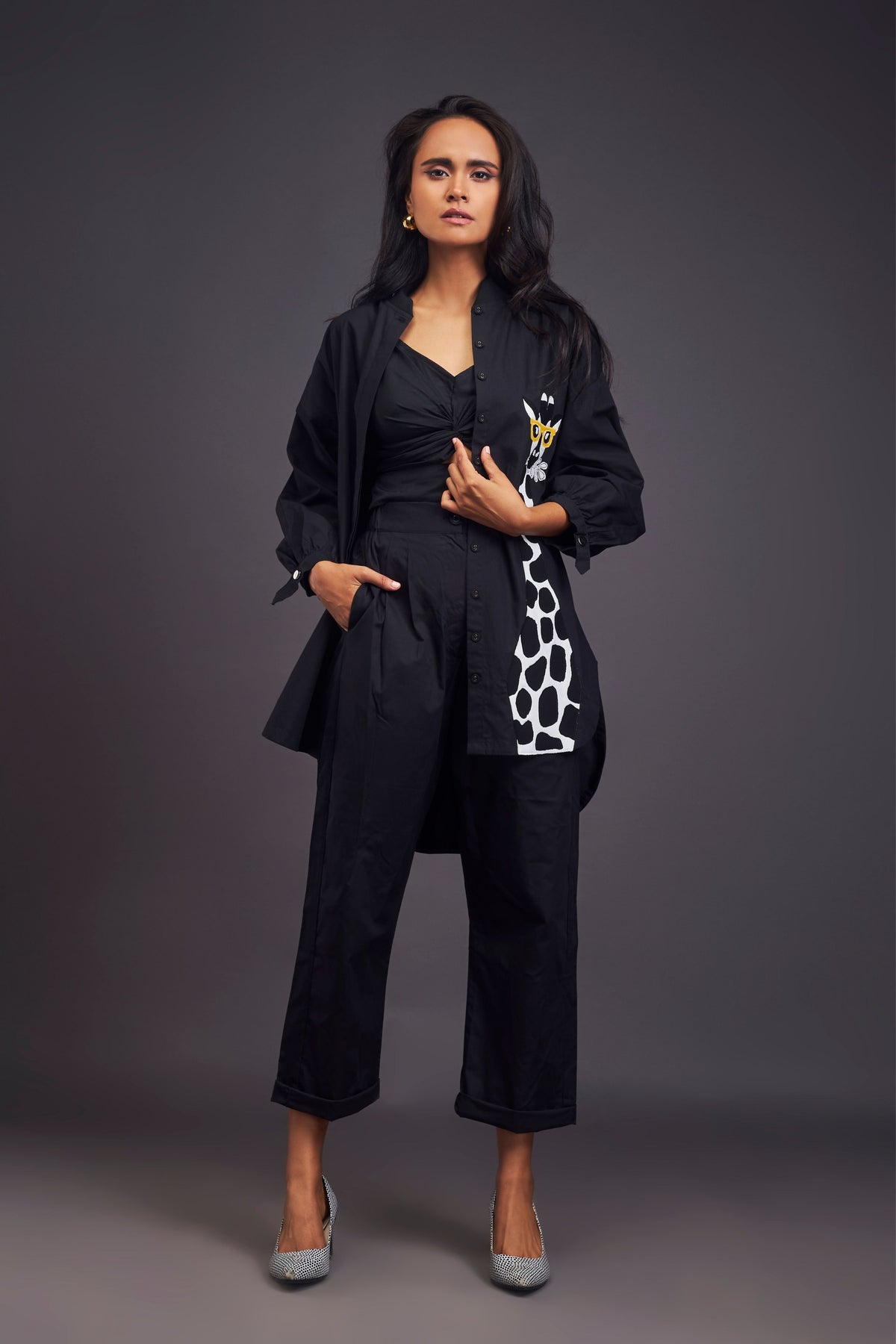 Black High-low Co-ord Set