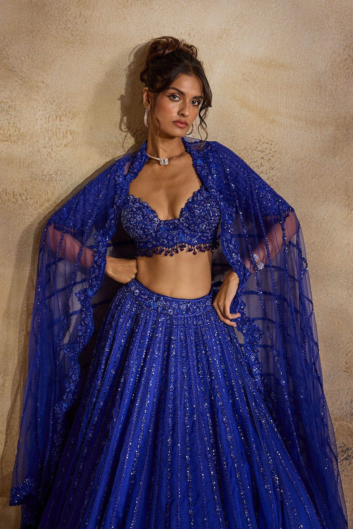Electric Blue Lehenga Set