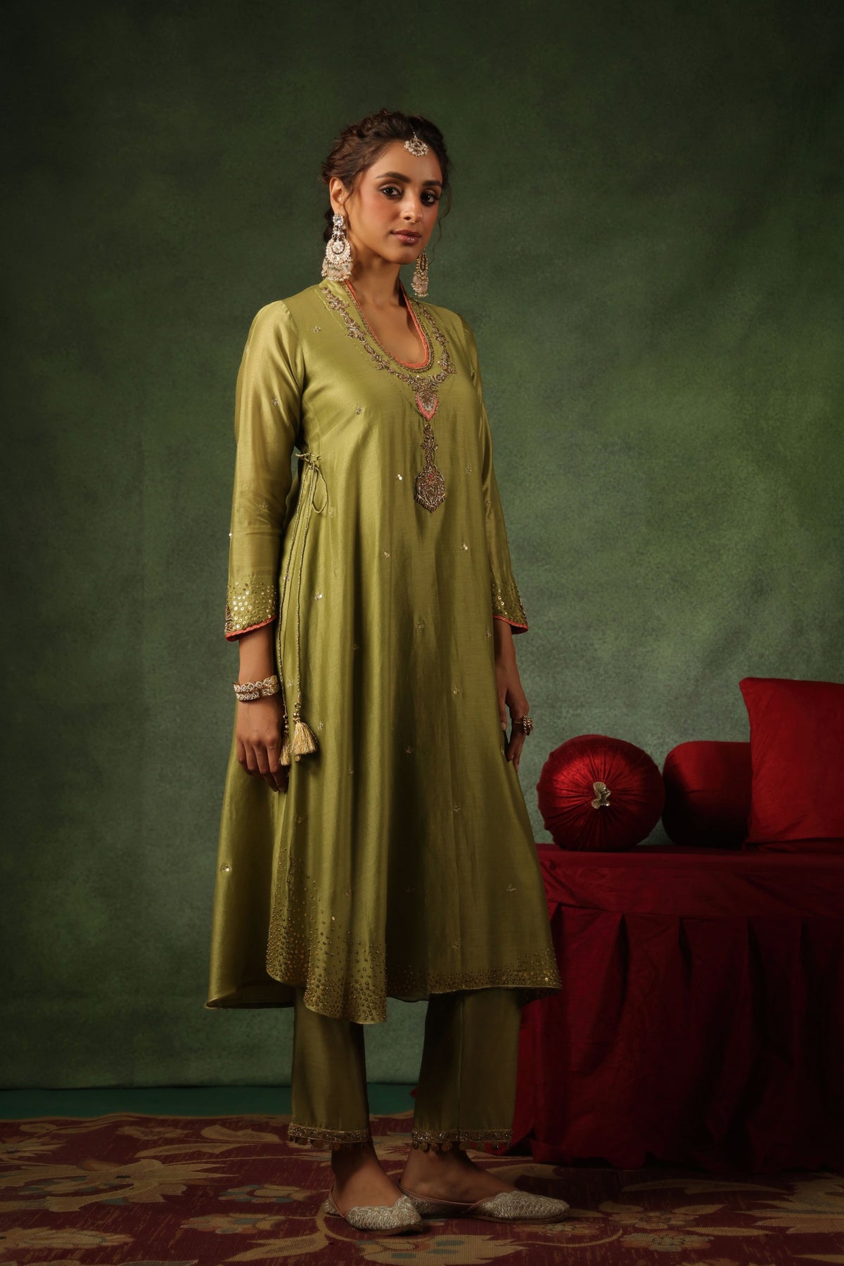 Pakeezah Hara Kurta Set