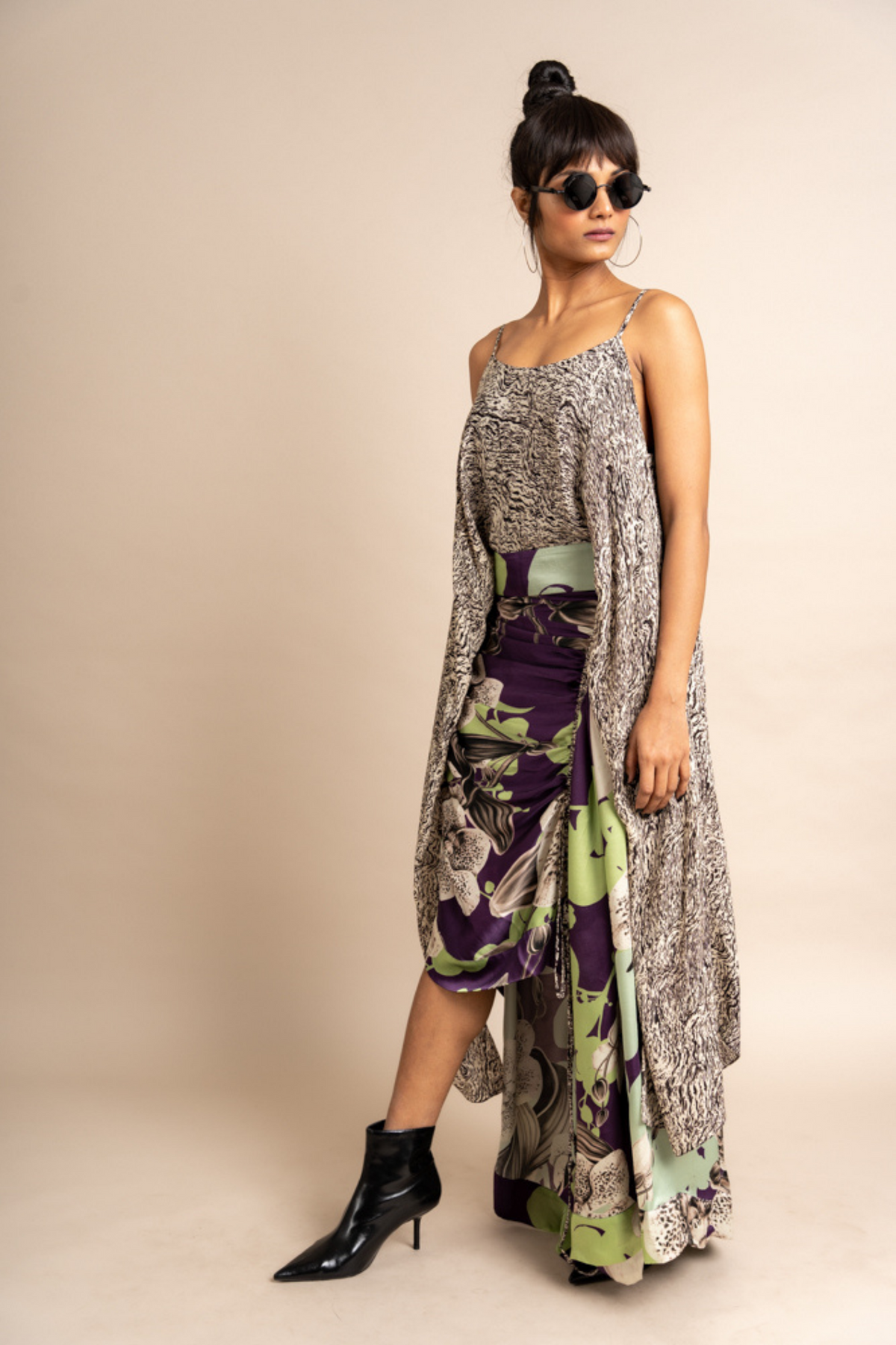 Aubergine Print Singlet Top