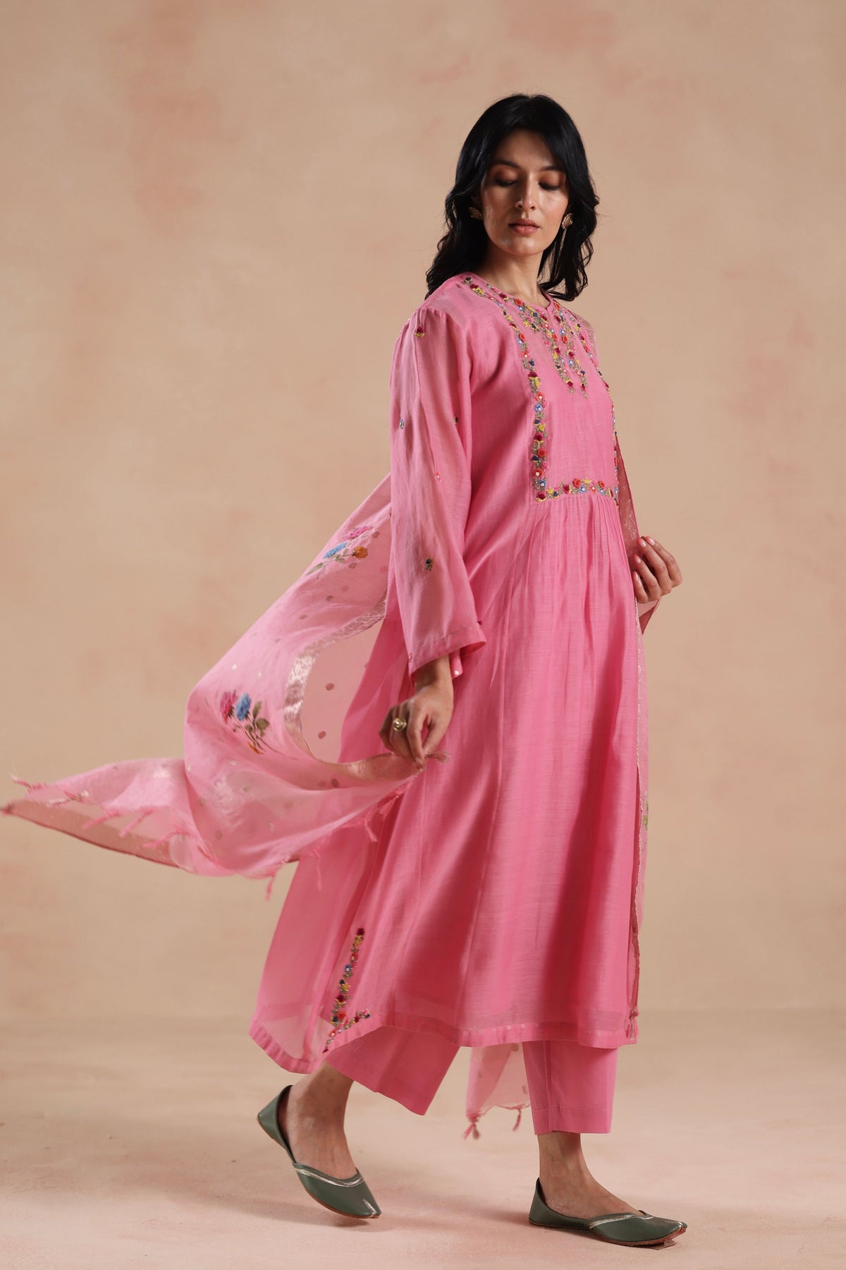 Jheel Pink Kurta Set