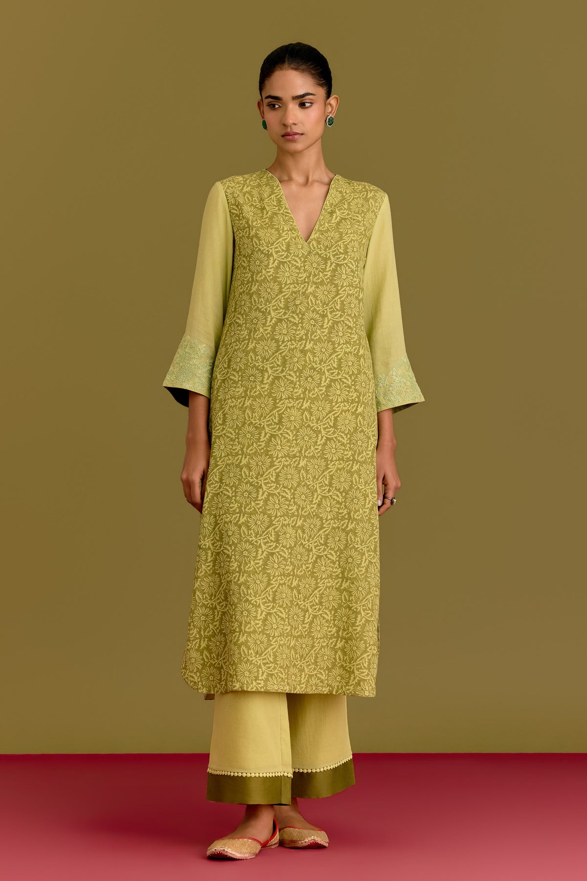 Lime Green Kurta Set