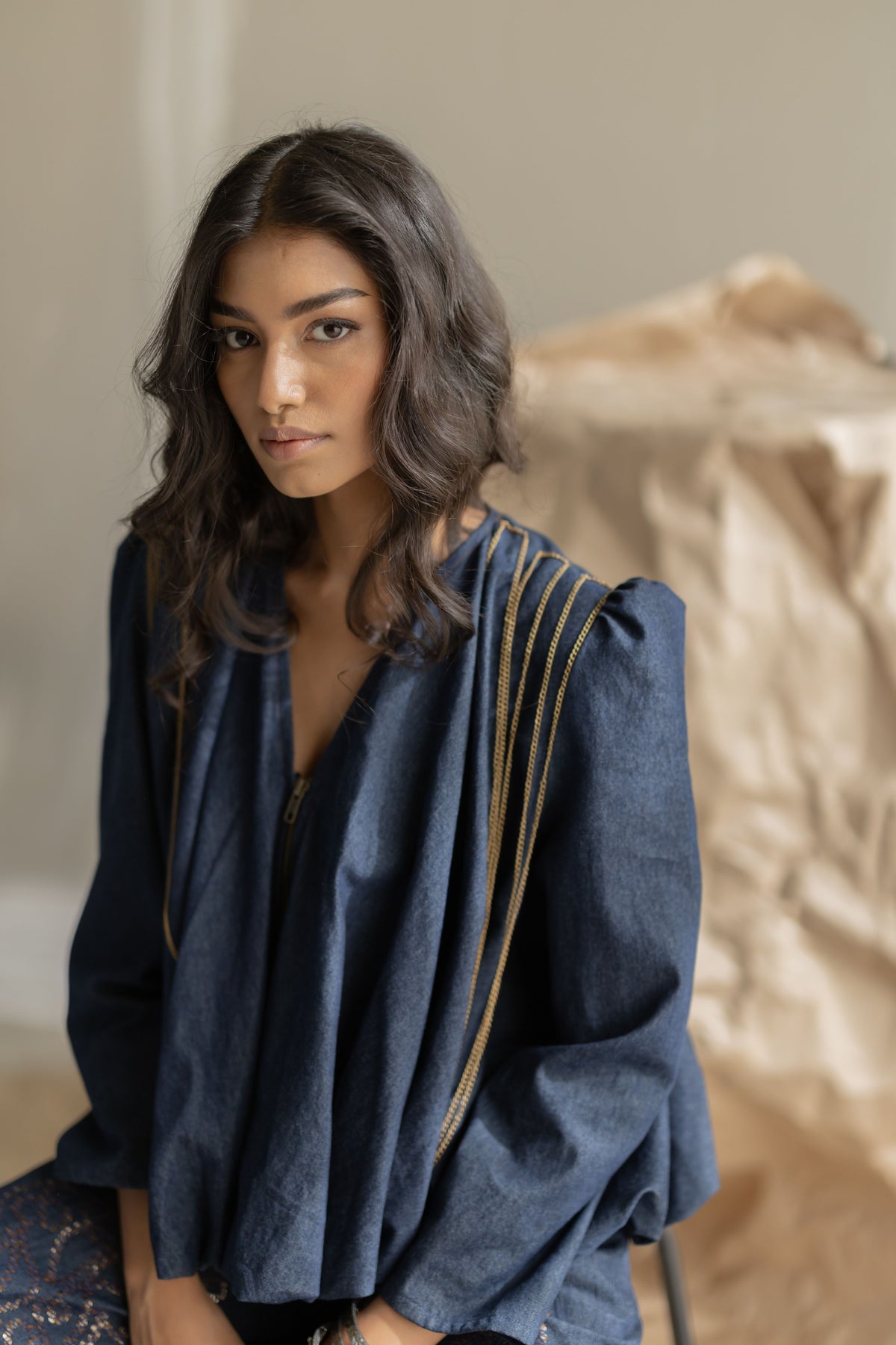 Dark Blue Balloon Top