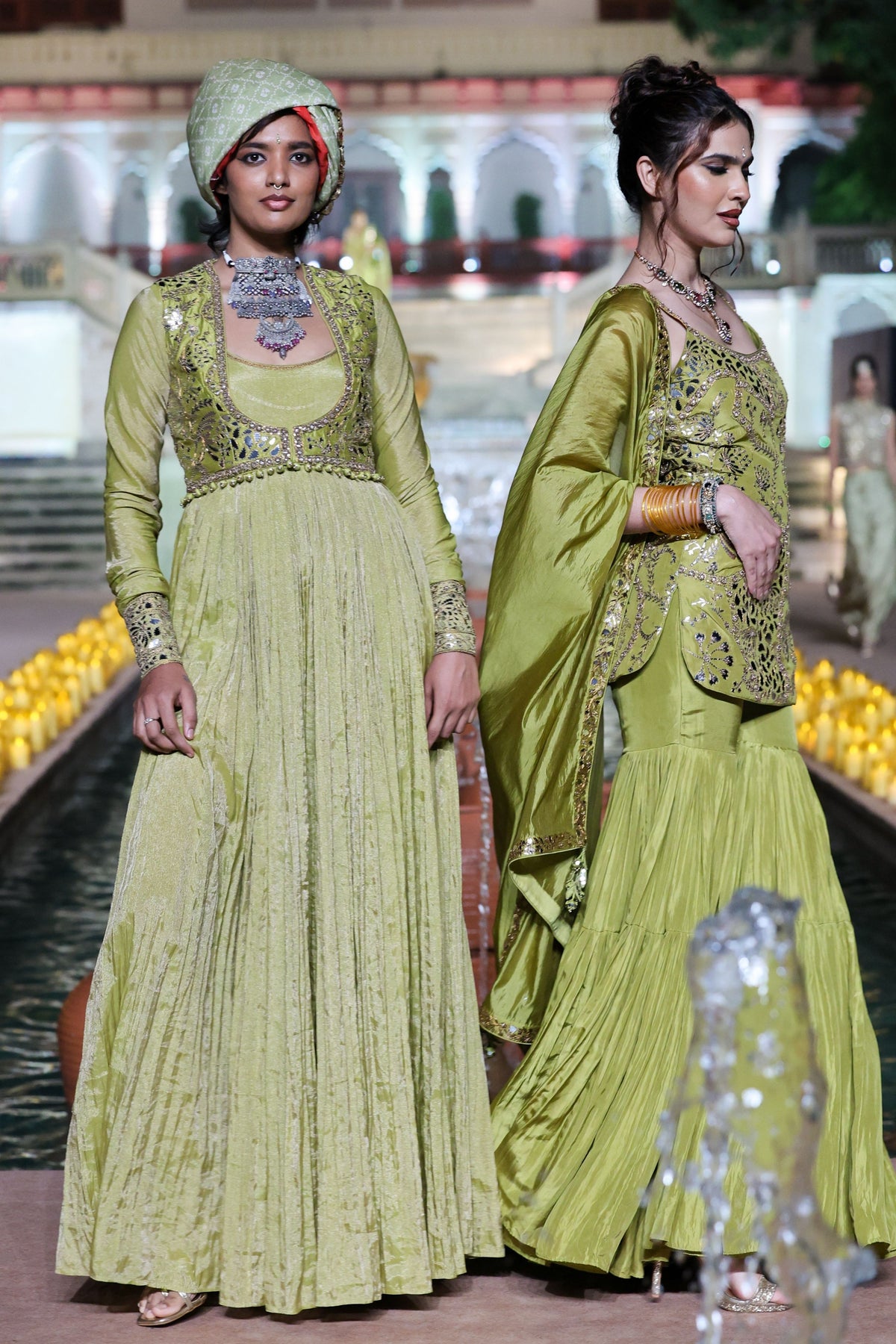 Dry Heena Green Anarkali Set