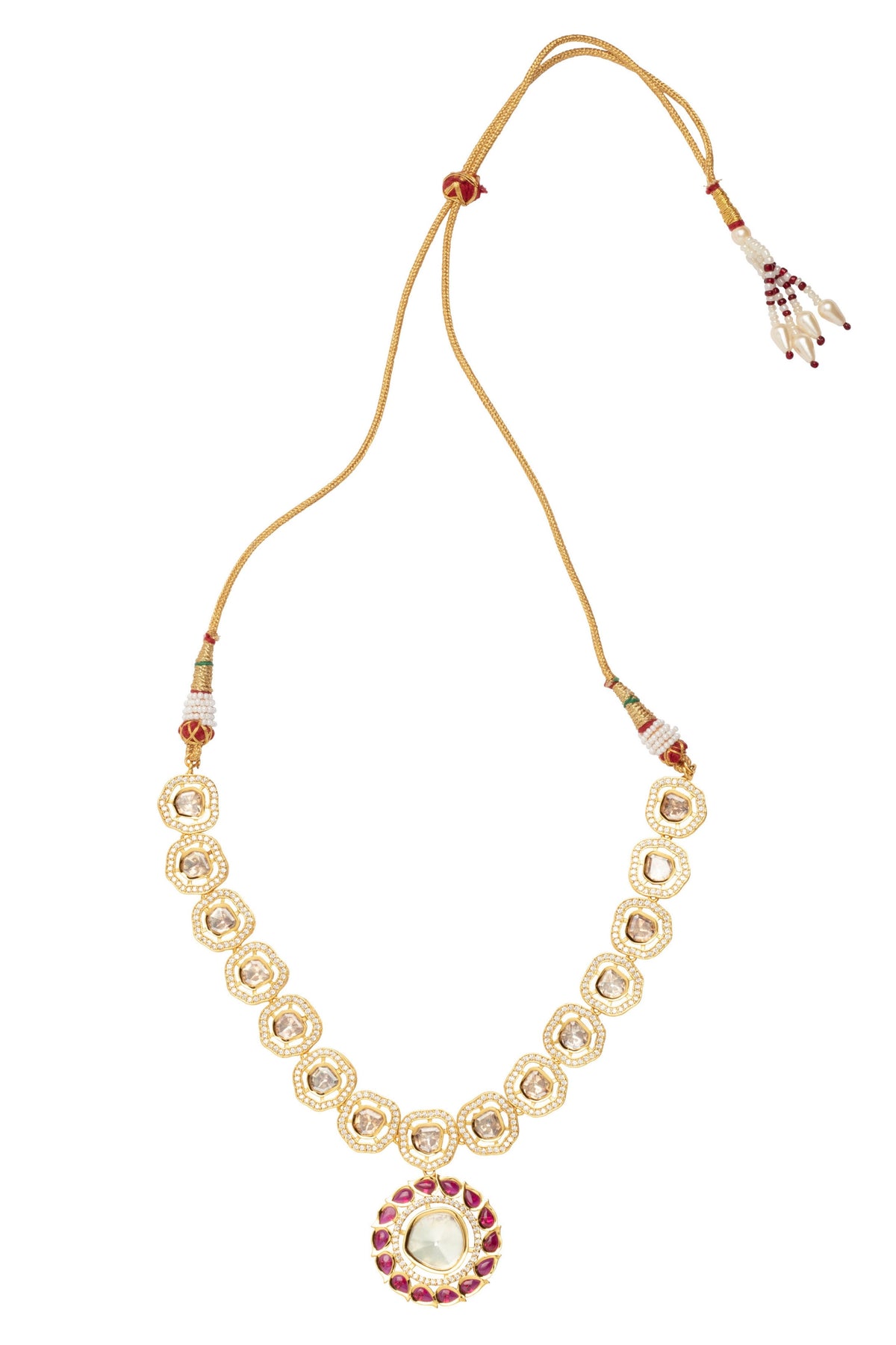 Red Stone Necklace Set