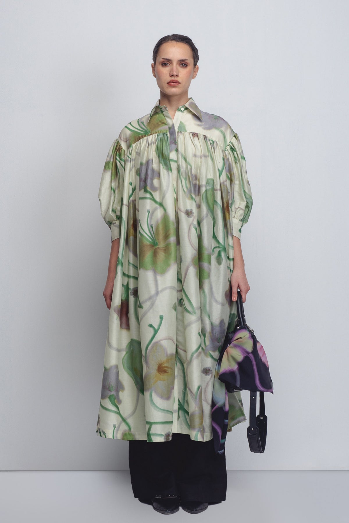 Paron Print Drop Shirt Dress
