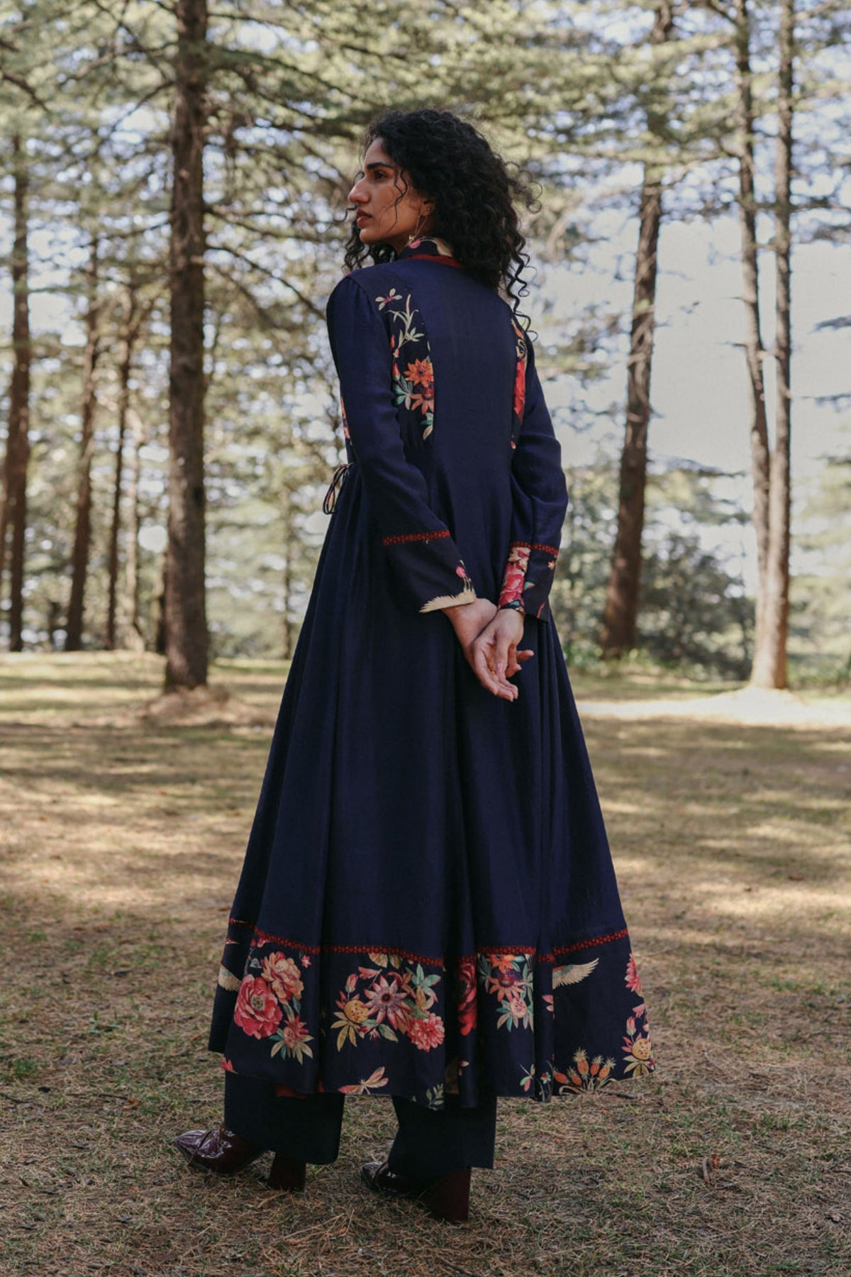Indigo Veil Angrakha Set