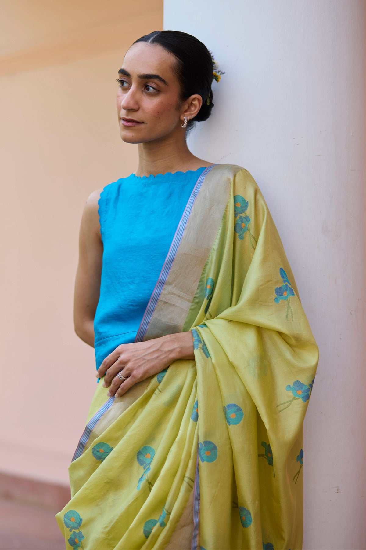 Grassling Jamdani Saree