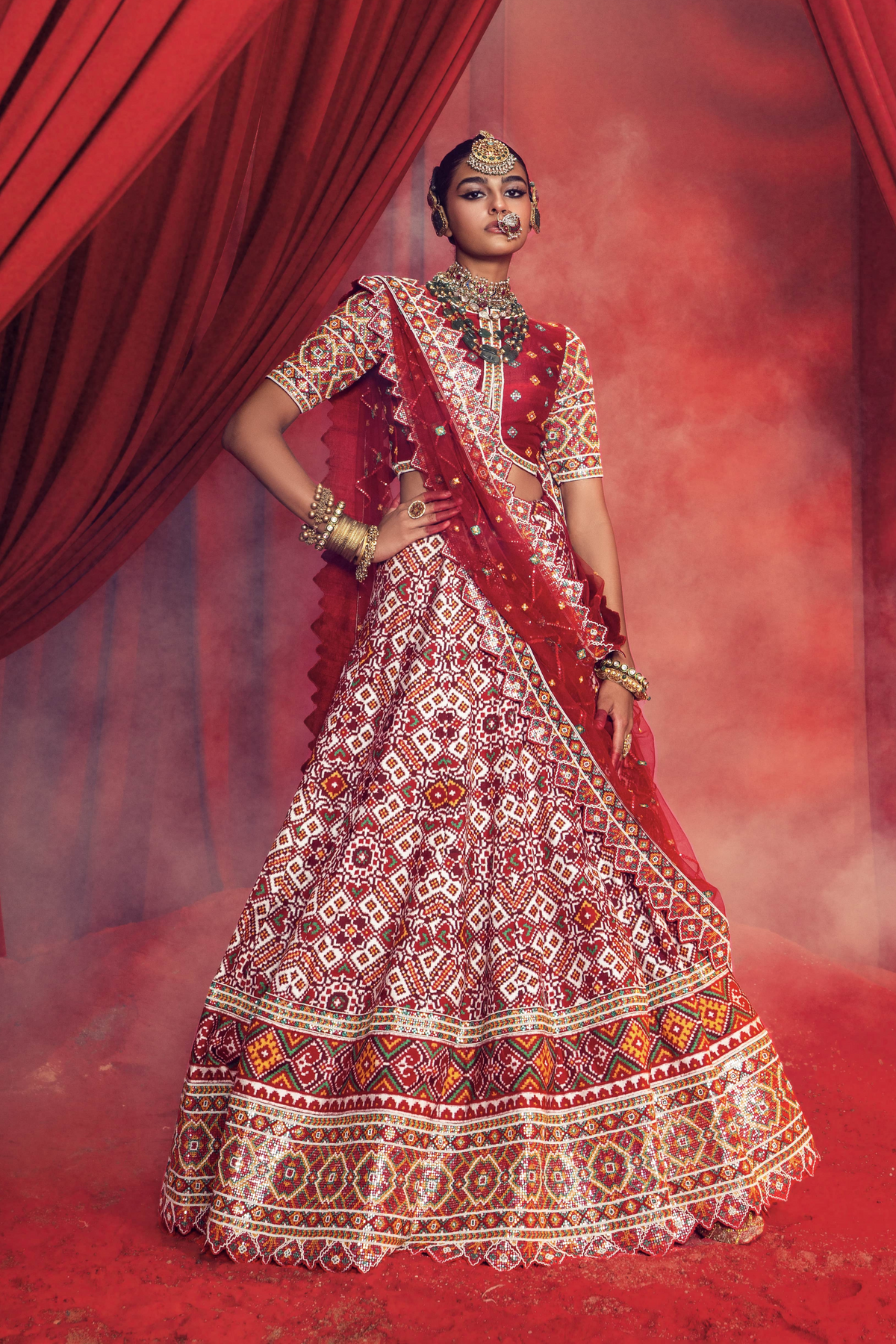 Red Patola Lehnga