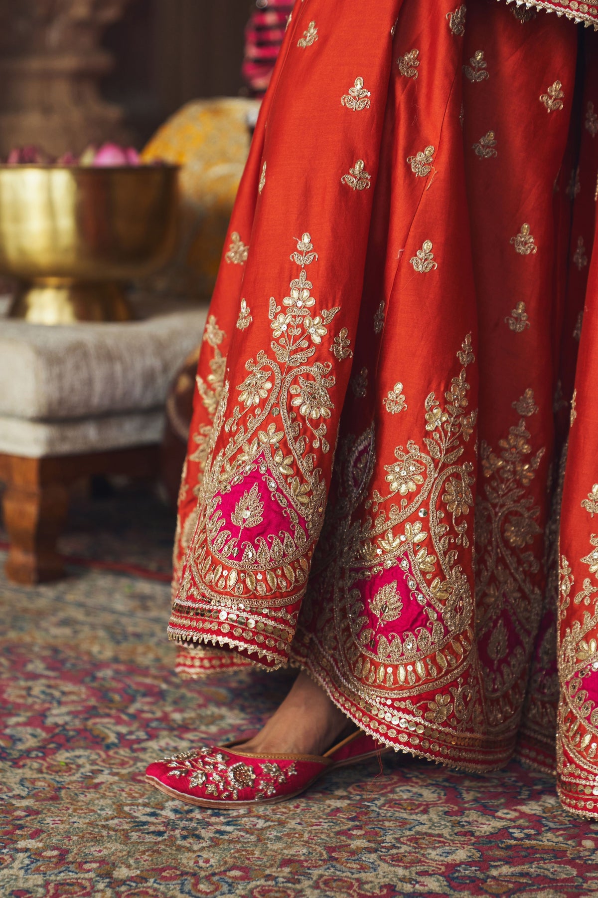 Areesha Orange Sharara Set