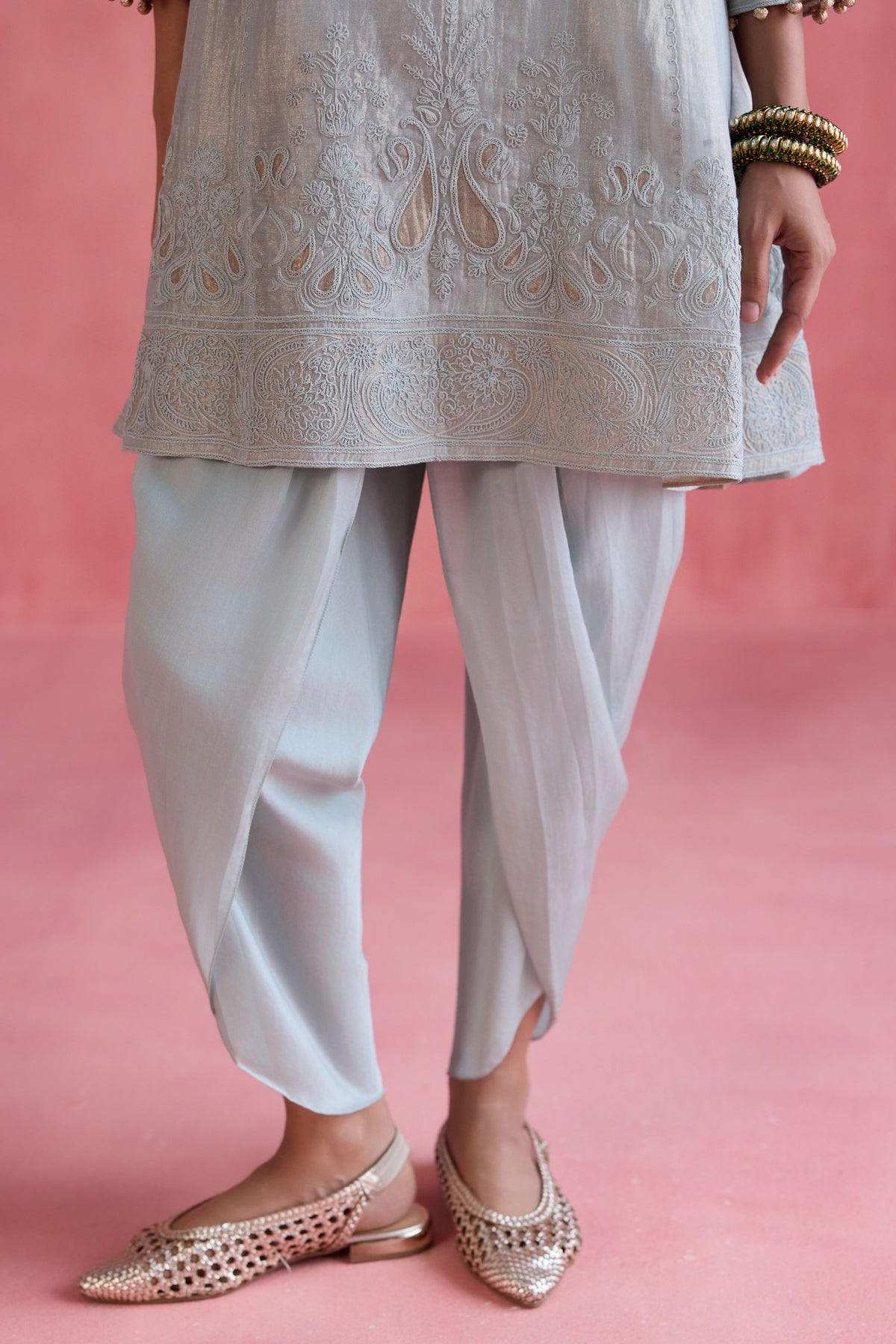 Fiza Blue Dhoti Set