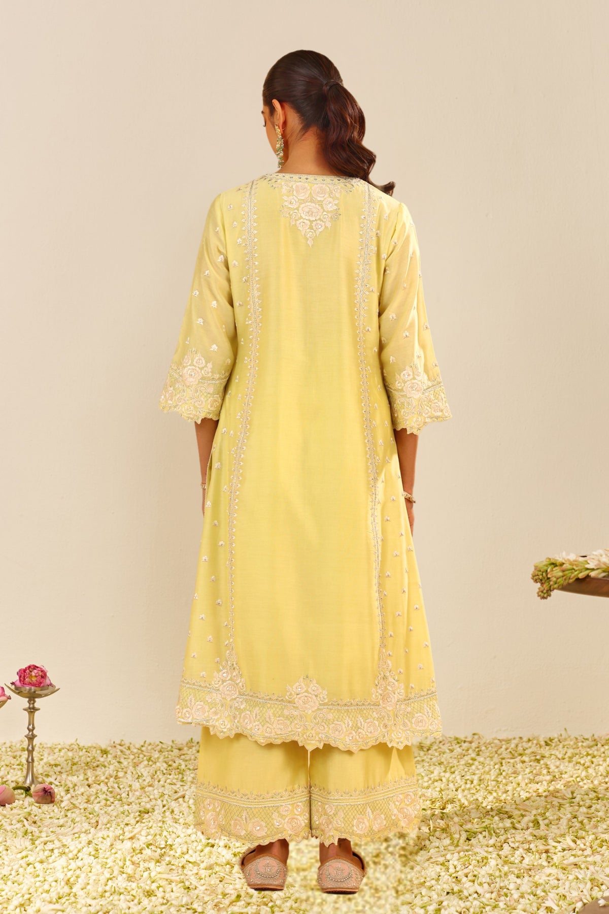 Sumaiya Yellow Kurta With Palazzo