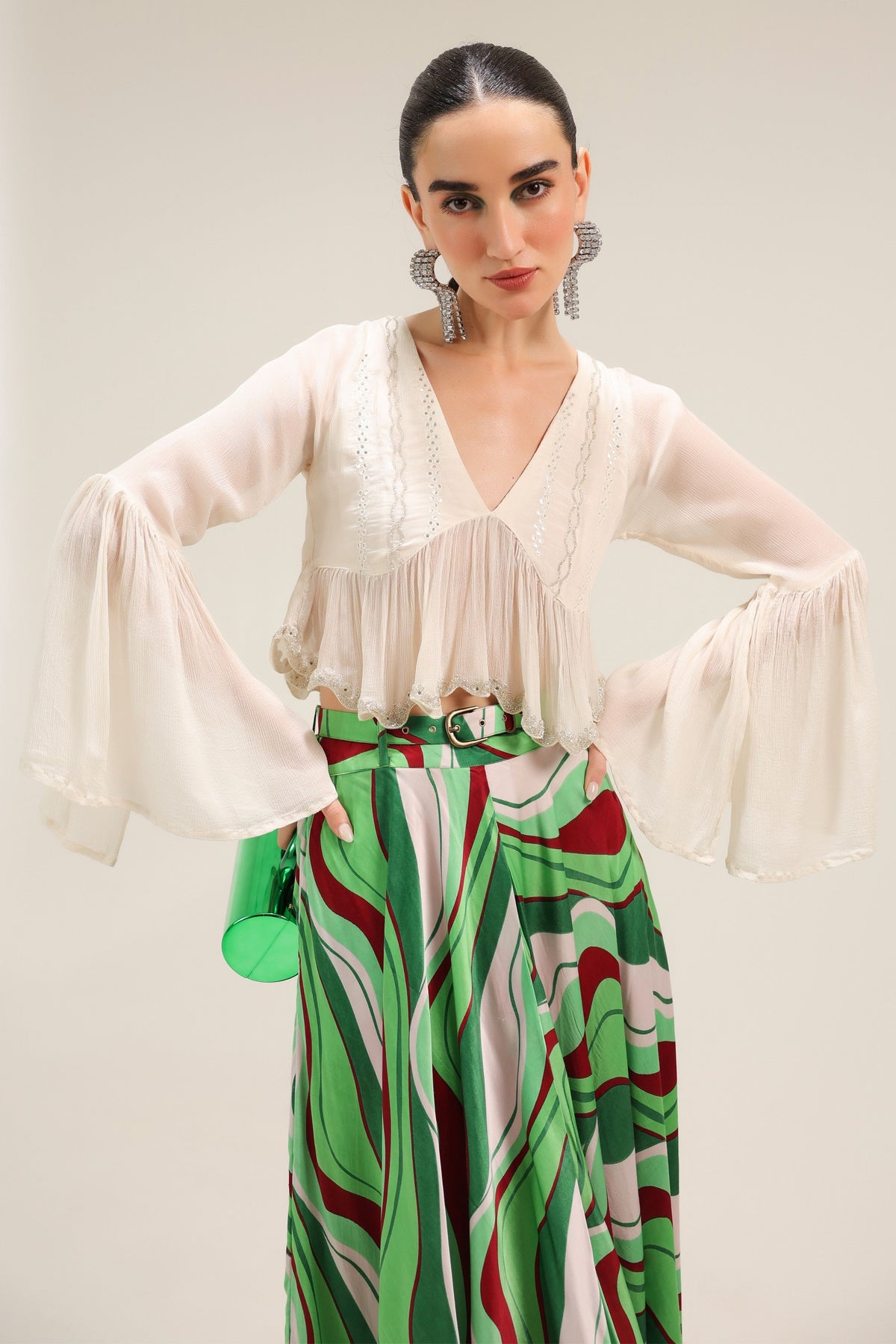 Ivory Sand Boho Skirt Set